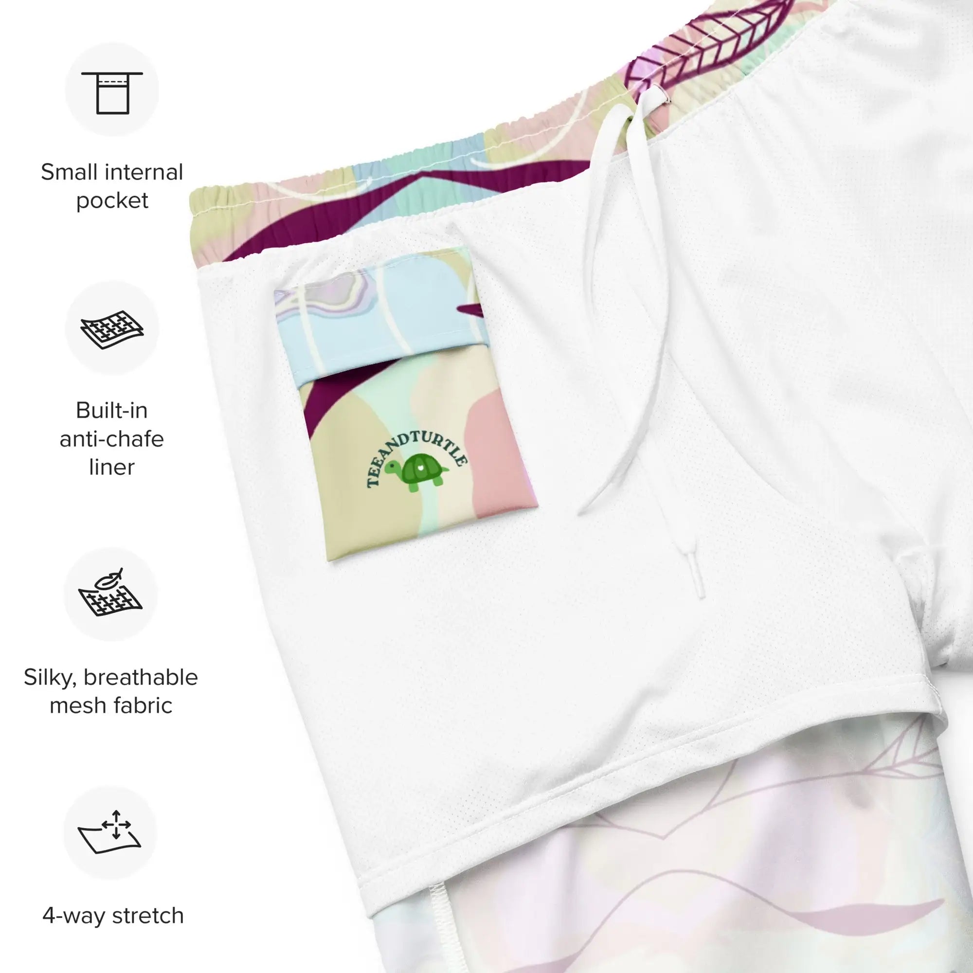 Marble Leaves | Eco-Friendly | Swim Shorts | TeeandTurtle | Sustainable