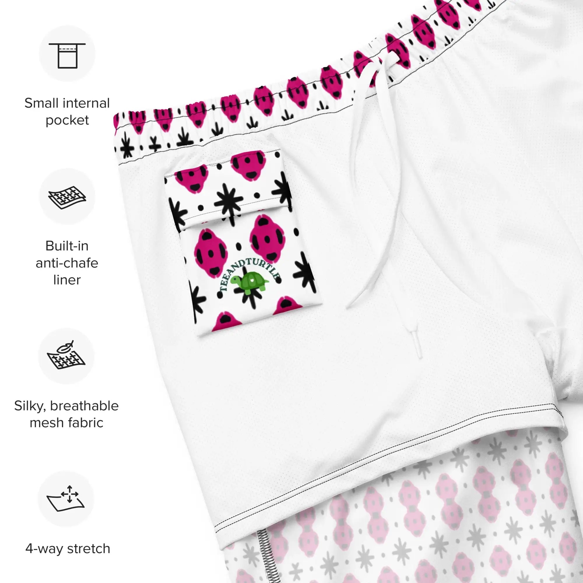 Strawberry | Eco-Friendly | Swim Shorts | TeeandTurtle | Sustainable