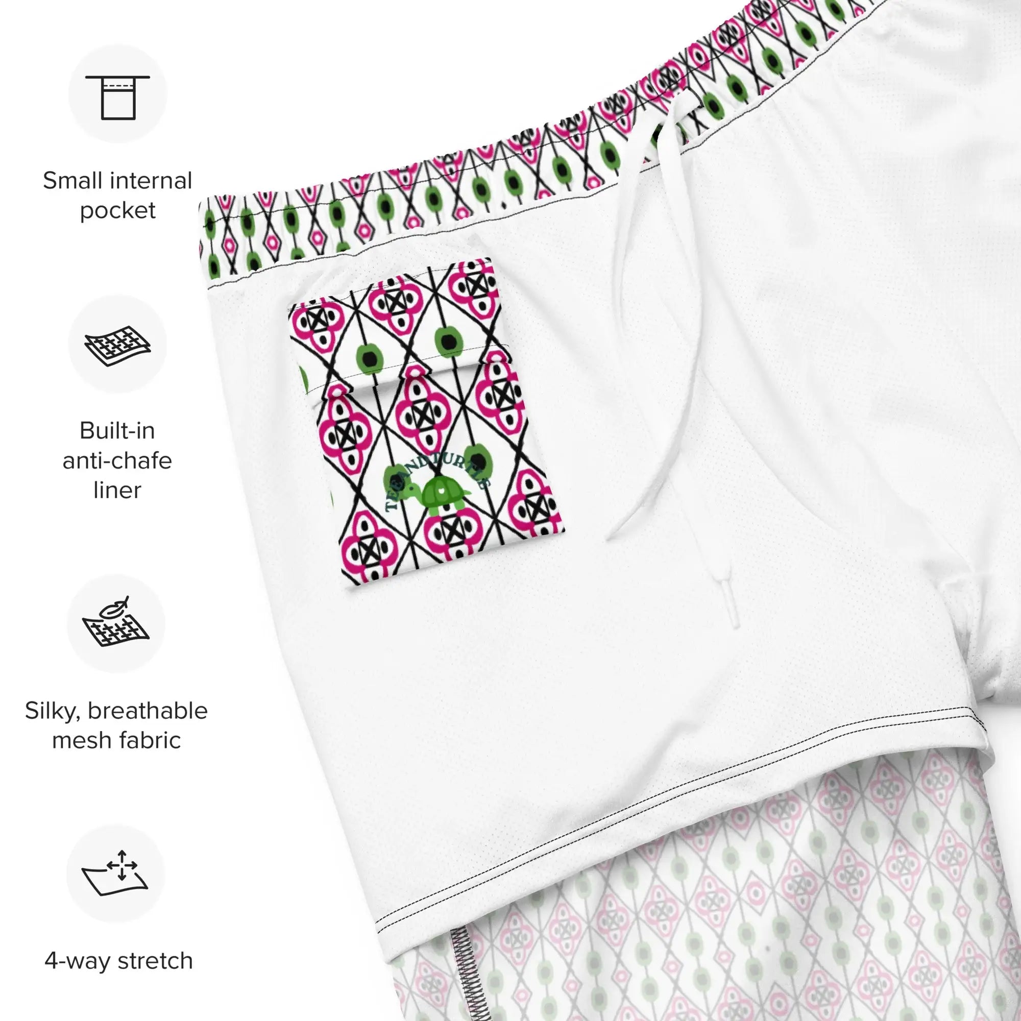 Green Diamonds | Eco-Friendly | Swim Shorts | TeeandTurtle | Sustainable