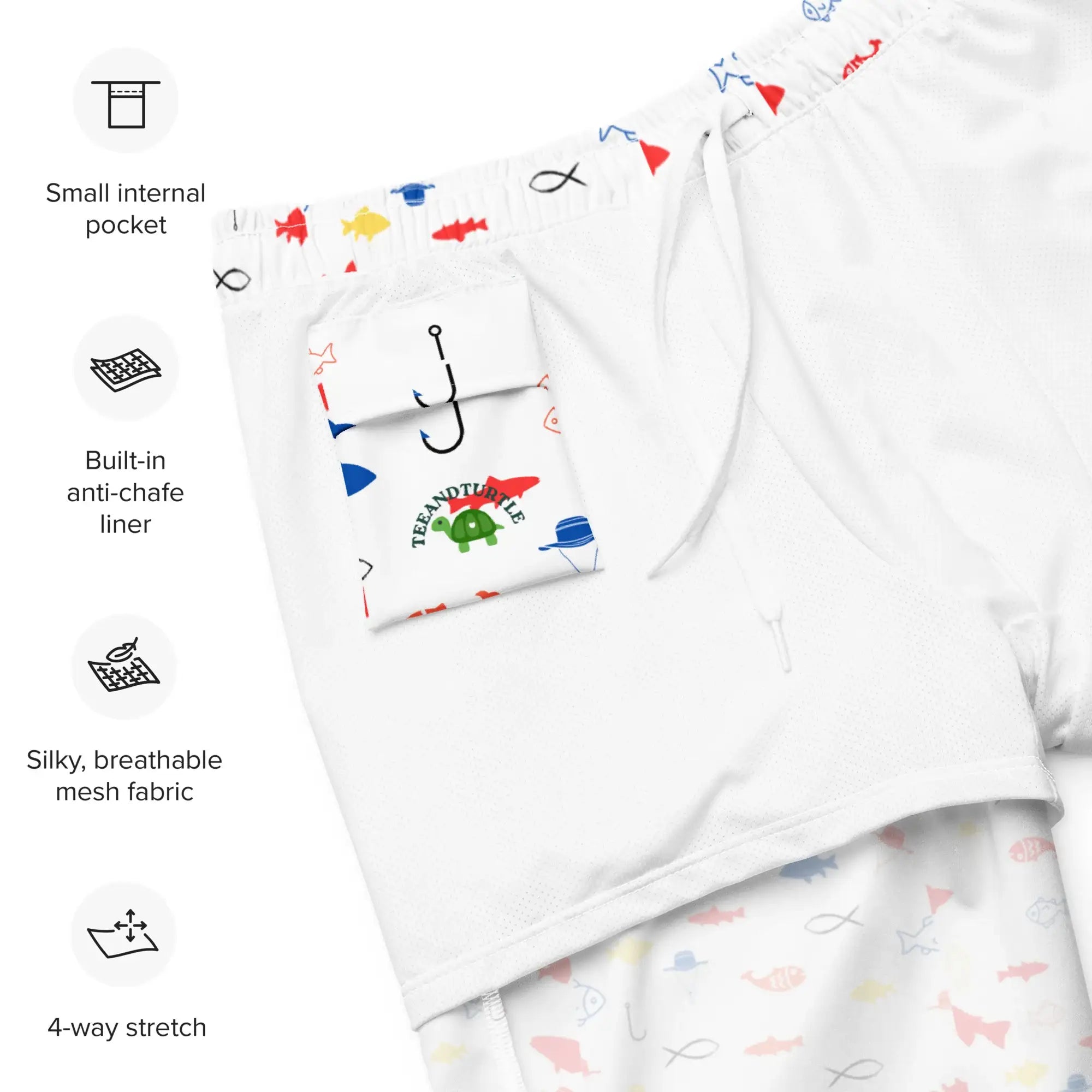 Fish Fiesta | Eco-Friendly | Swim Shorts | TeeandTurtle | Sustainable