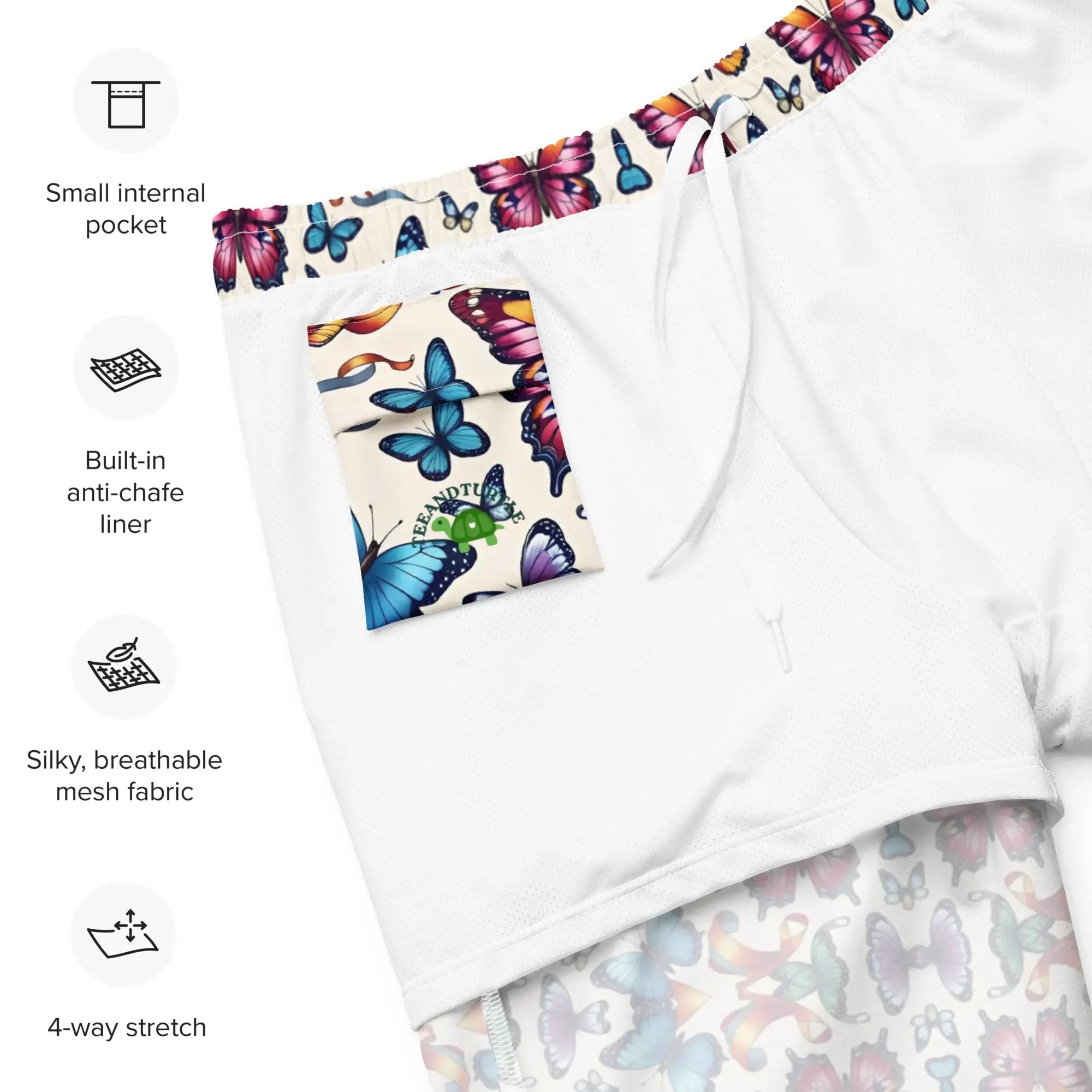 Butterfly Party | Eco-Friendly | Swim Shorts | TeeandTurtle | Sustainable