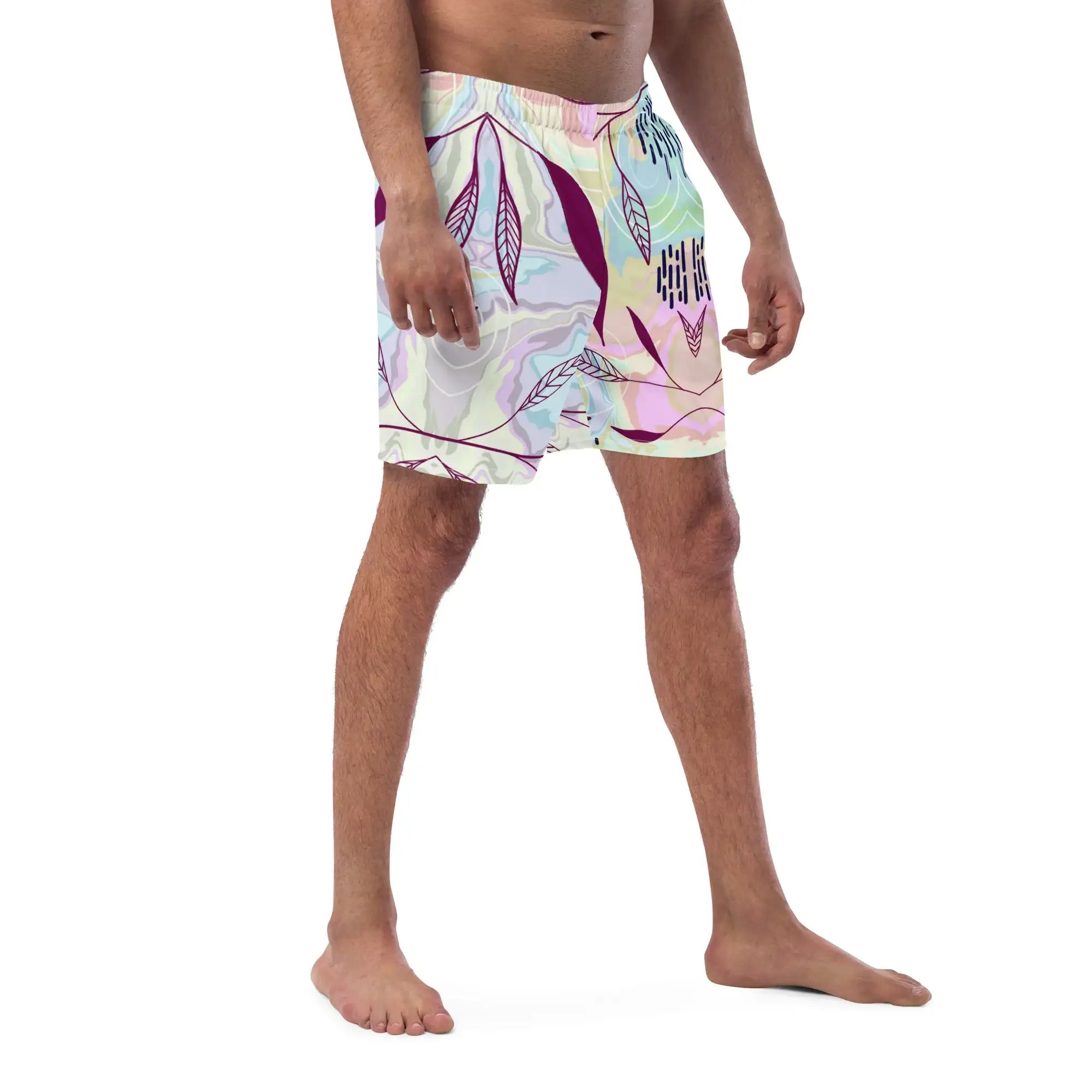 Marble Leaves | Eco-Friendly | Swim Shorts | TeeandTurtle | Sustainable