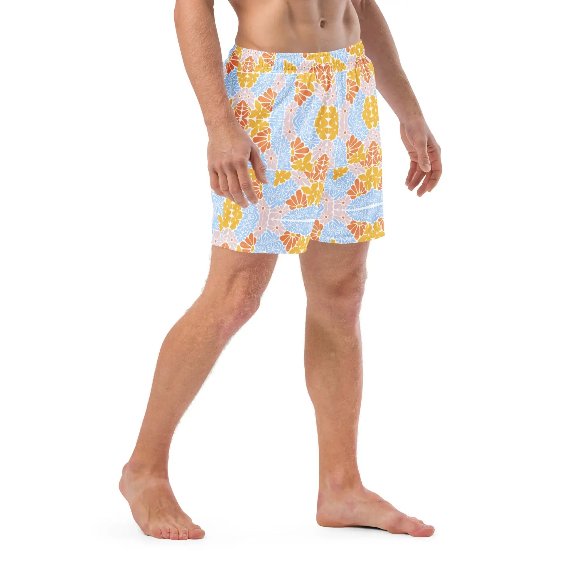 Florosent Bright Flowers | Eco-Friendly | Swim Shorts | TeeandTurtle | Sustainable
