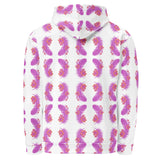 Pink Feather | Eco-Friendly | Premium Pattern Hoodie | TeeandTurtle | Sustainable