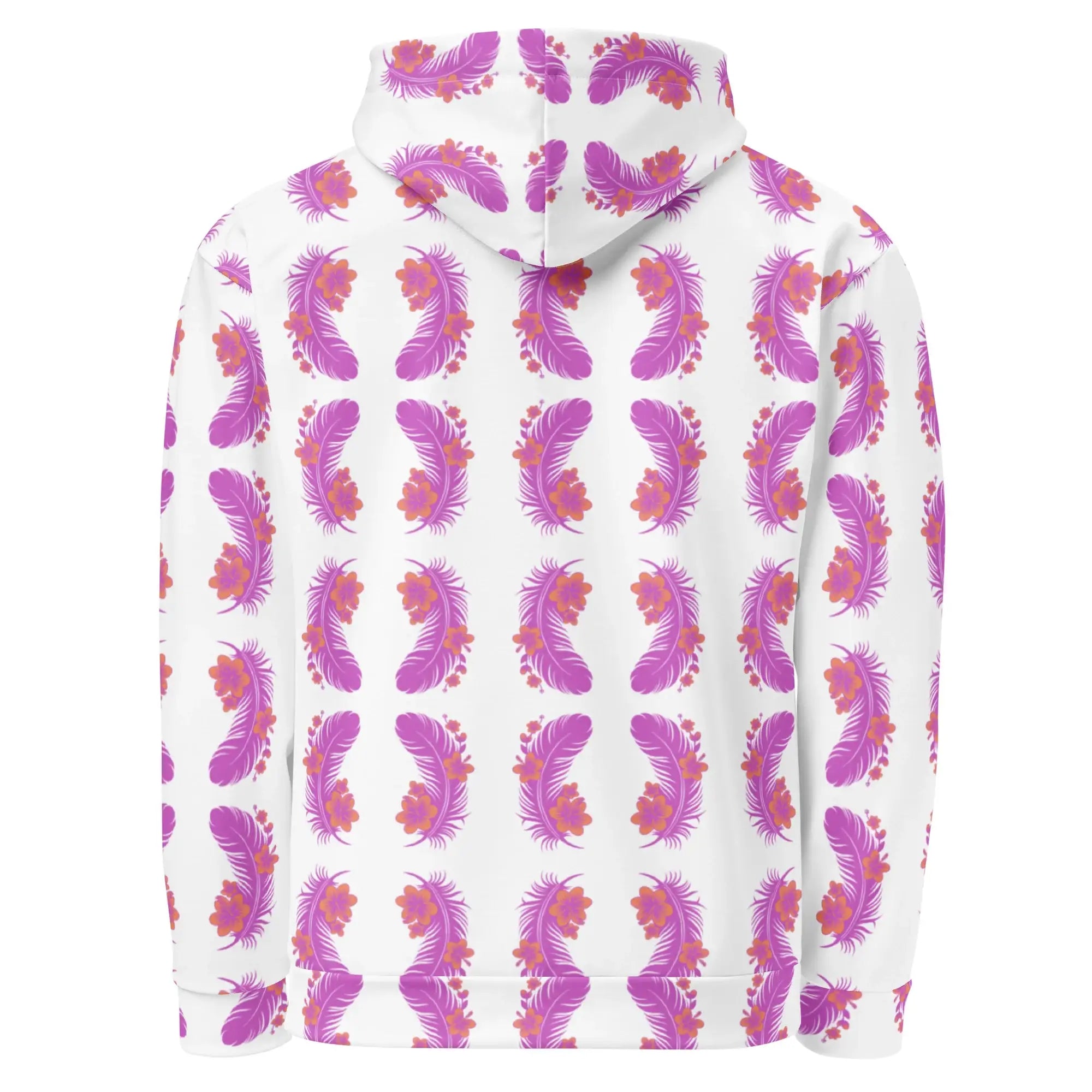 Pink Feather | Eco-Friendly | Premium Pattern Hoodie | TeeandTurtle | Sustainable