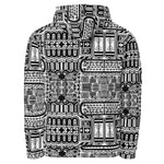 Black Aztek | Eco-Friendly | Premium Pattern Hoodie | TeeandTurtle | Sustainable
