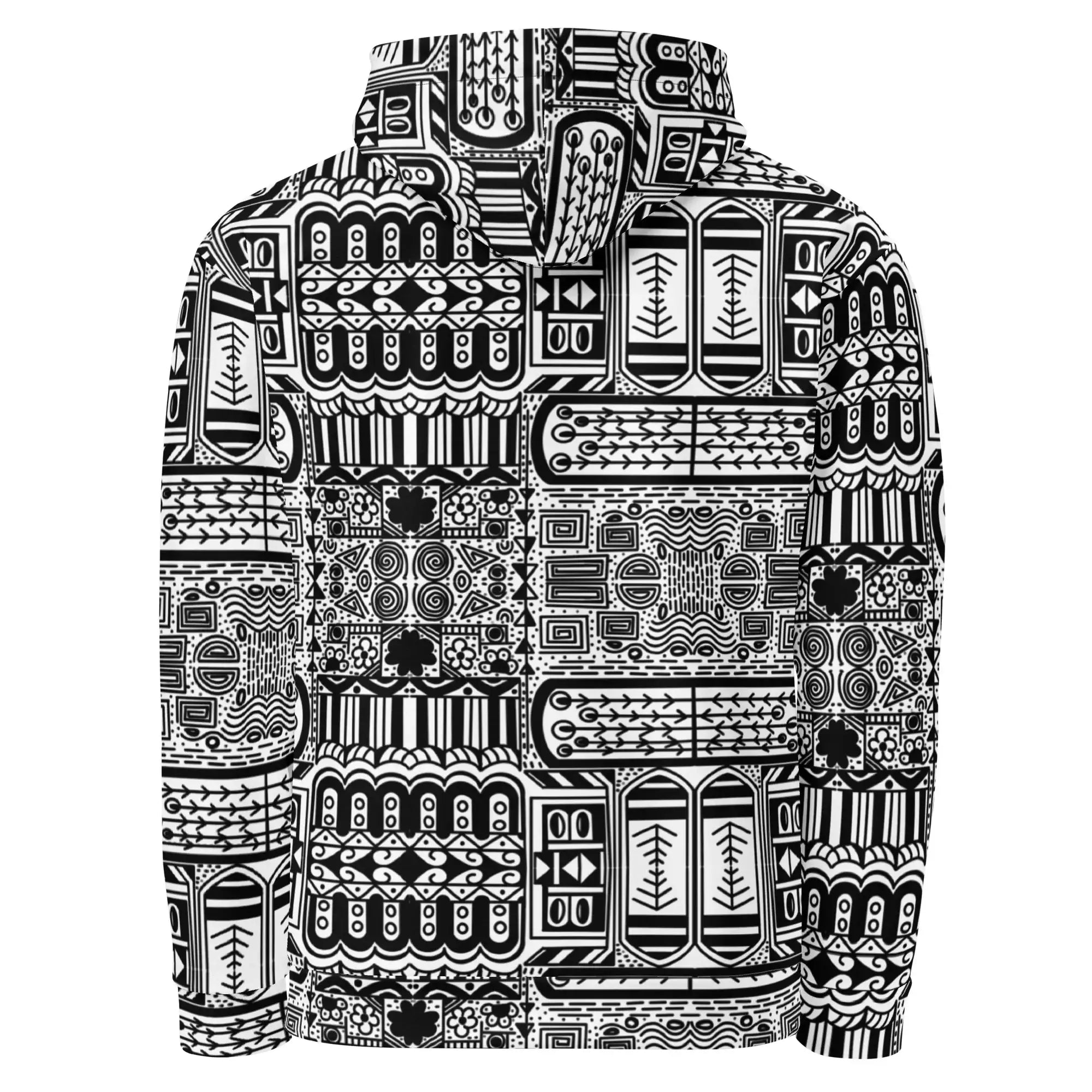 Black Aztek | Eco-Friendly | Premium Pattern Hoodie | TeeandTurtle | Sustainable