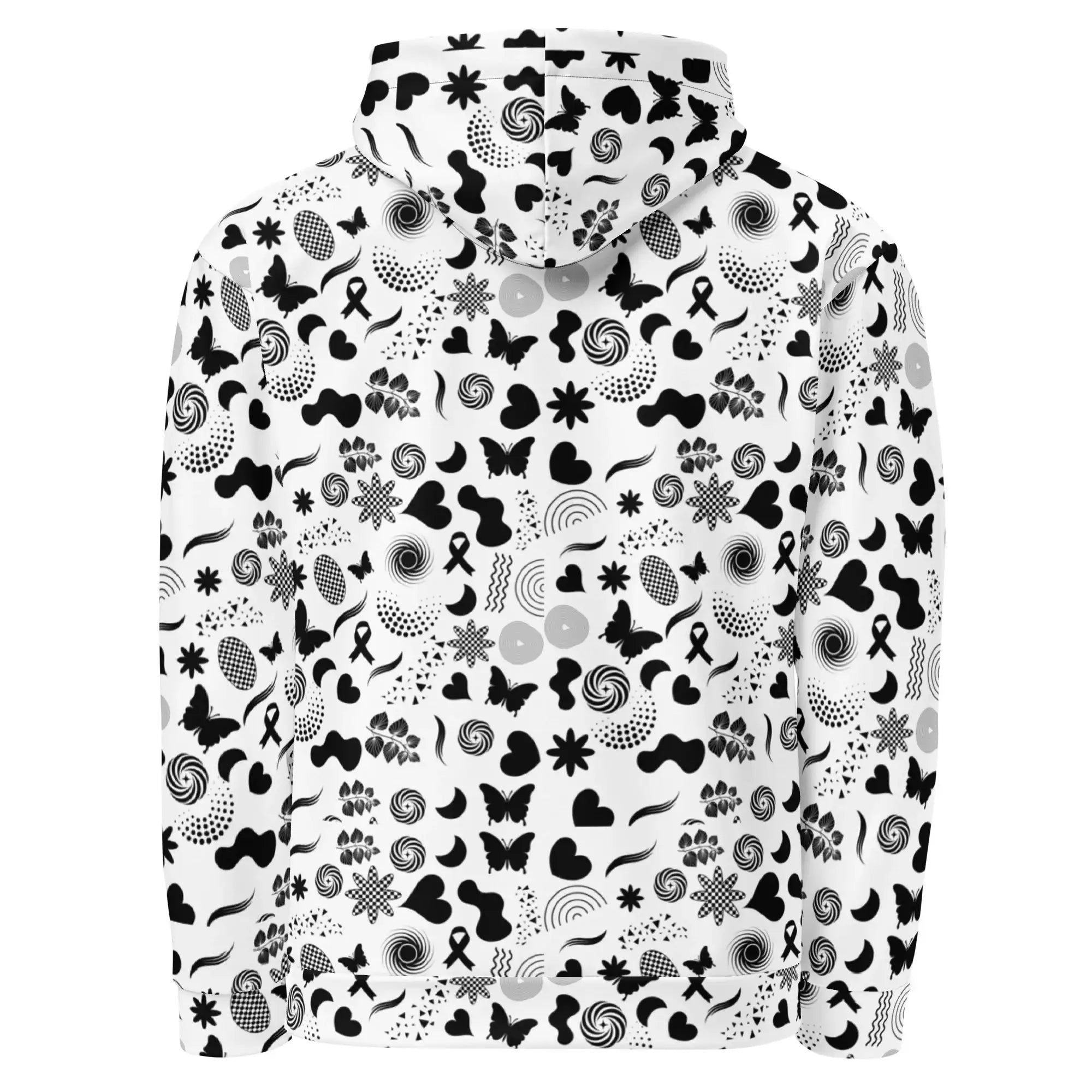 Black Garden | Eco-Friendly | Premium Pattern Hoodie | TeeandTurtle | Sustainable