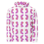 Pink Feather | Eco-Friendly | Premium Pattern Hoodie | TeeandTurtle | Sustainable