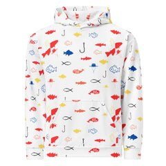 Fish Fiesta | Eco-Friendly | Premium Pattern Hoodie | TeeandTurtle | Sustainable