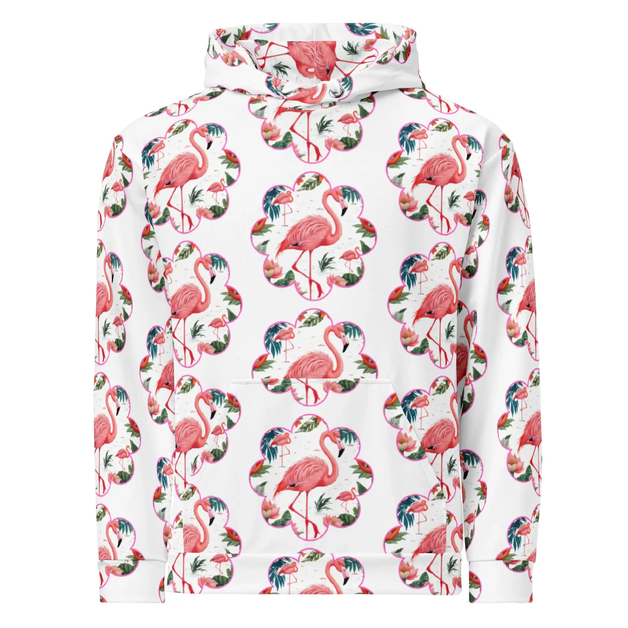 Flamingos | Eco-Friendly | Premium Pattern Hoodie | TeeandTurtle | Sustainable