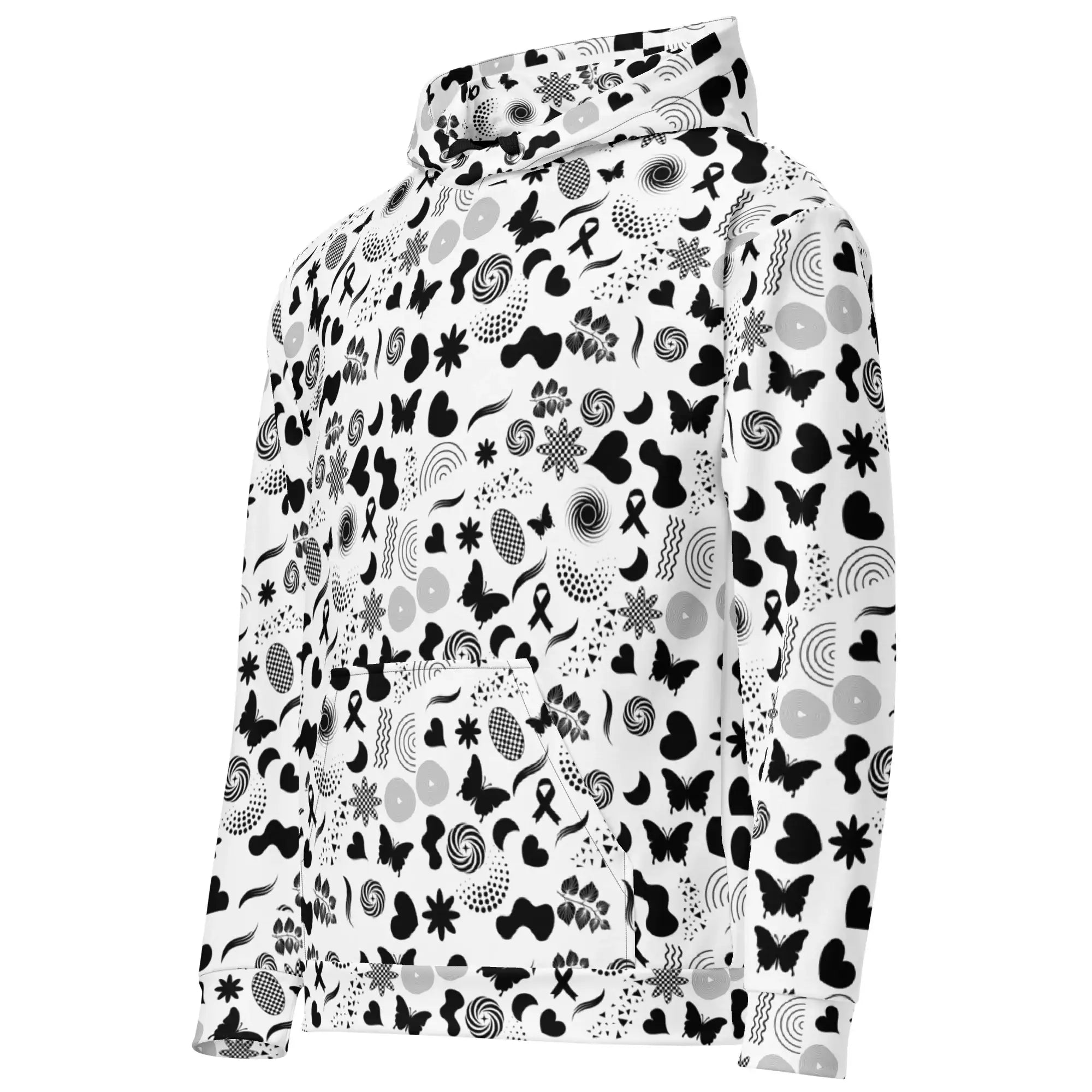 Black Garden | Eco-Friendly | Premium Pattern Hoodie | TeeandTurtle | Sustainable