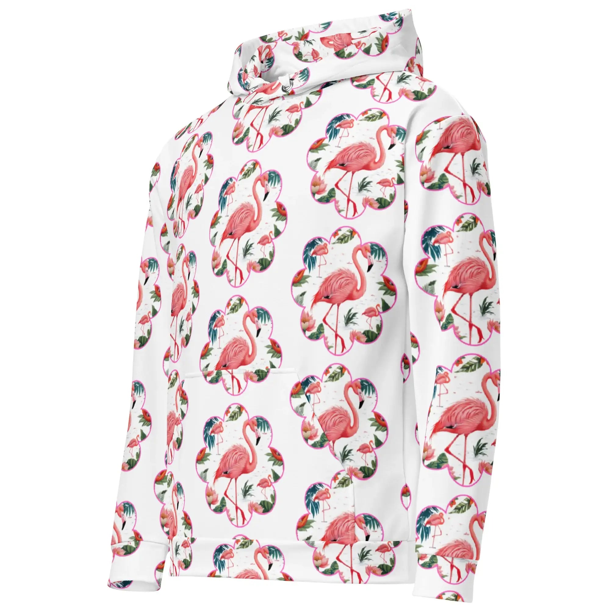 Flamingos | Eco-Friendly | Premium Pattern Hoodie | TeeandTurtle | Sustainable
