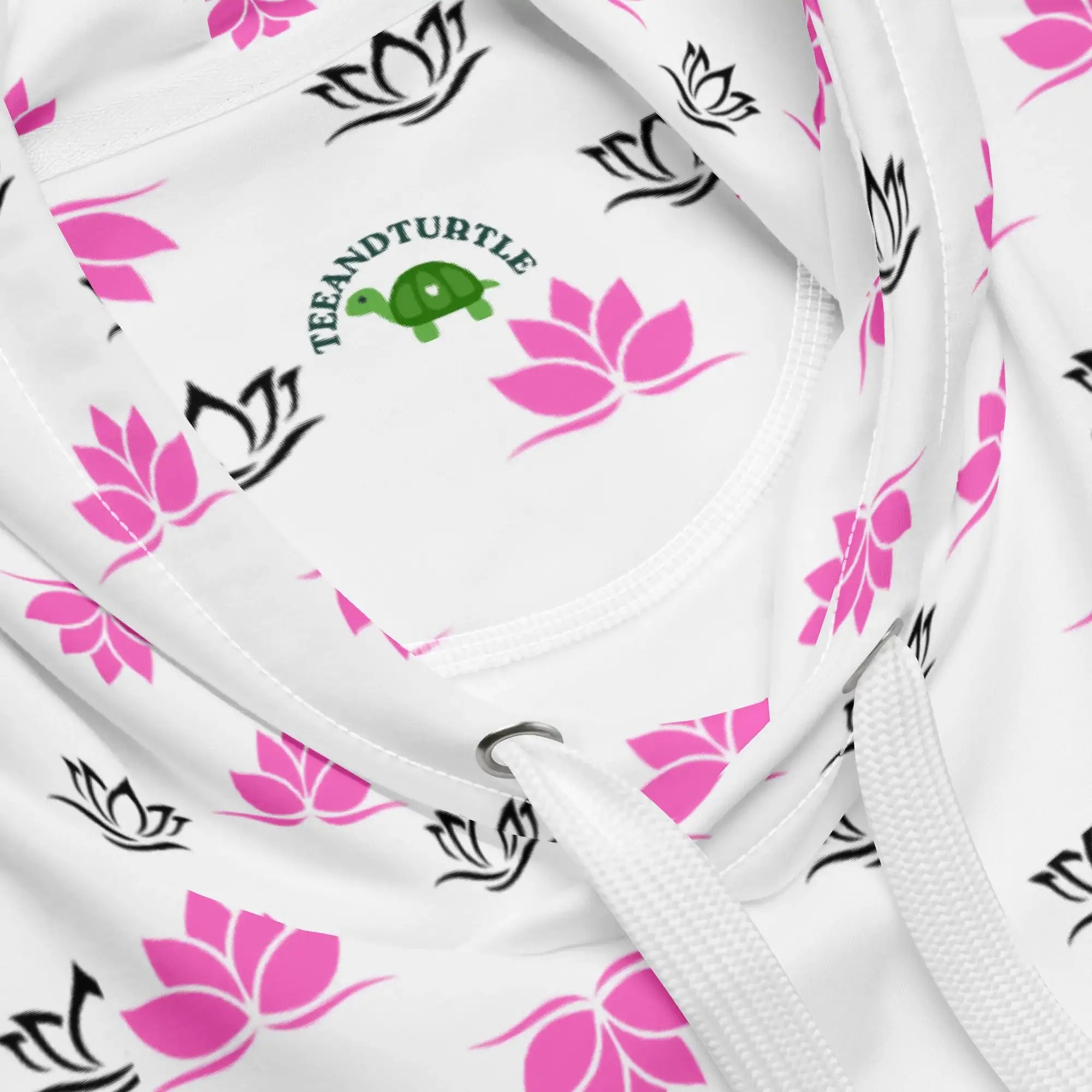 Lotus Transparent | Eco-Friendly | Premium Pattern Hoodie | TeeandTurtle | Sustainable