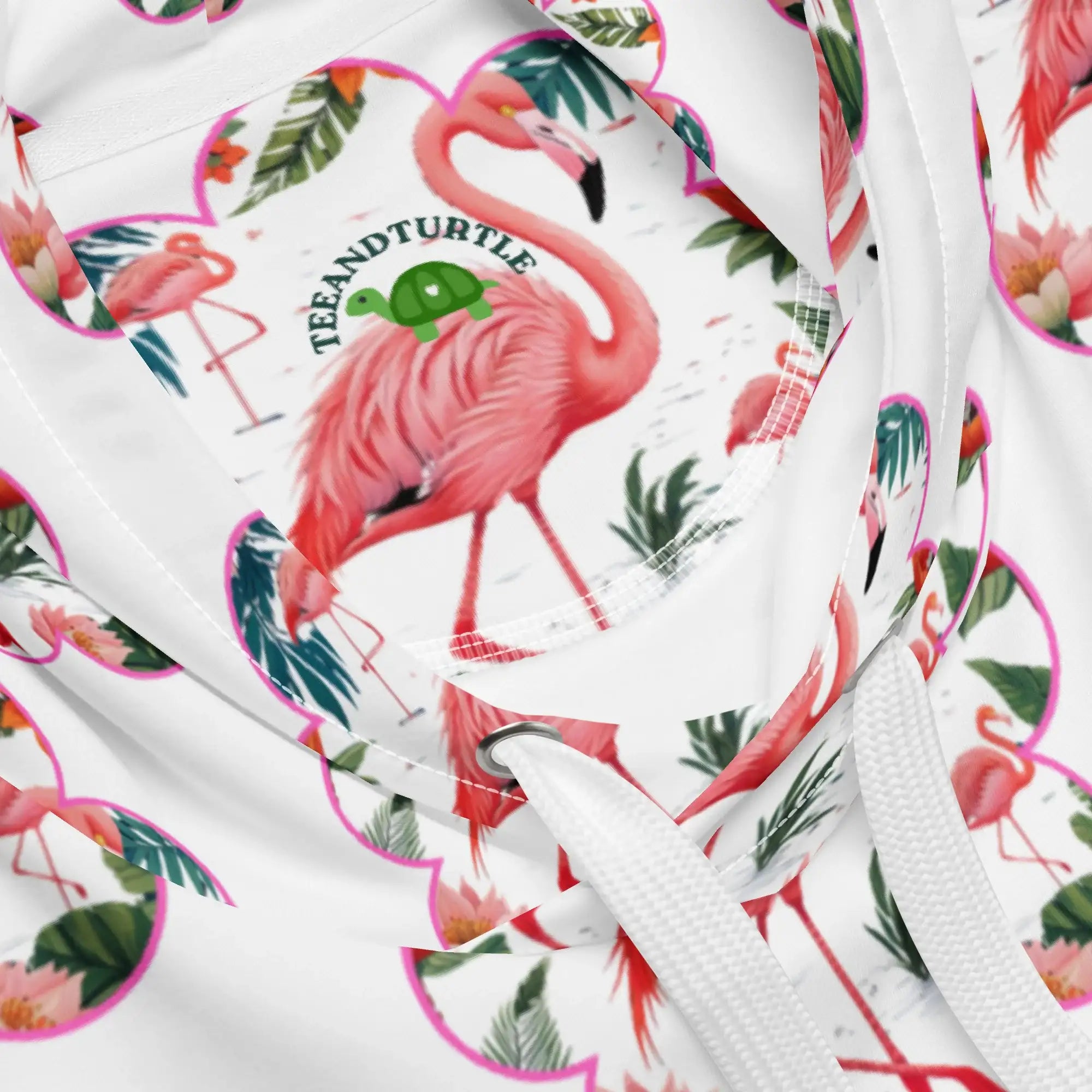 Flamingos | Eco-Friendly | Premium Pattern Hoodie | TeeandTurtle | Sustainable