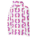 Pink Feather | Eco-Friendly | Premium Pattern Hoodie | TeeandTurtle | Sustainable