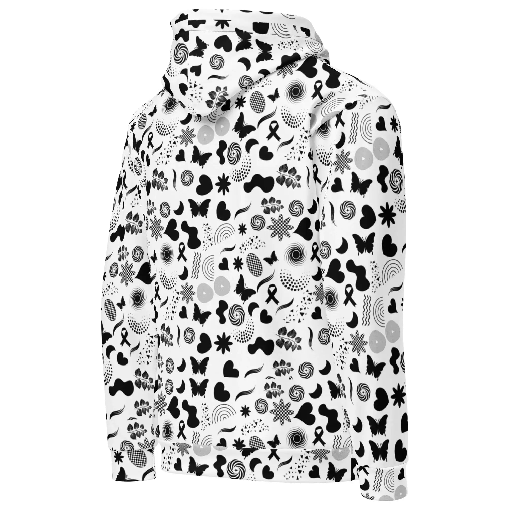 Black Garden | Eco-Friendly | Premium Pattern Hoodie | TeeandTurtle | Sustainable