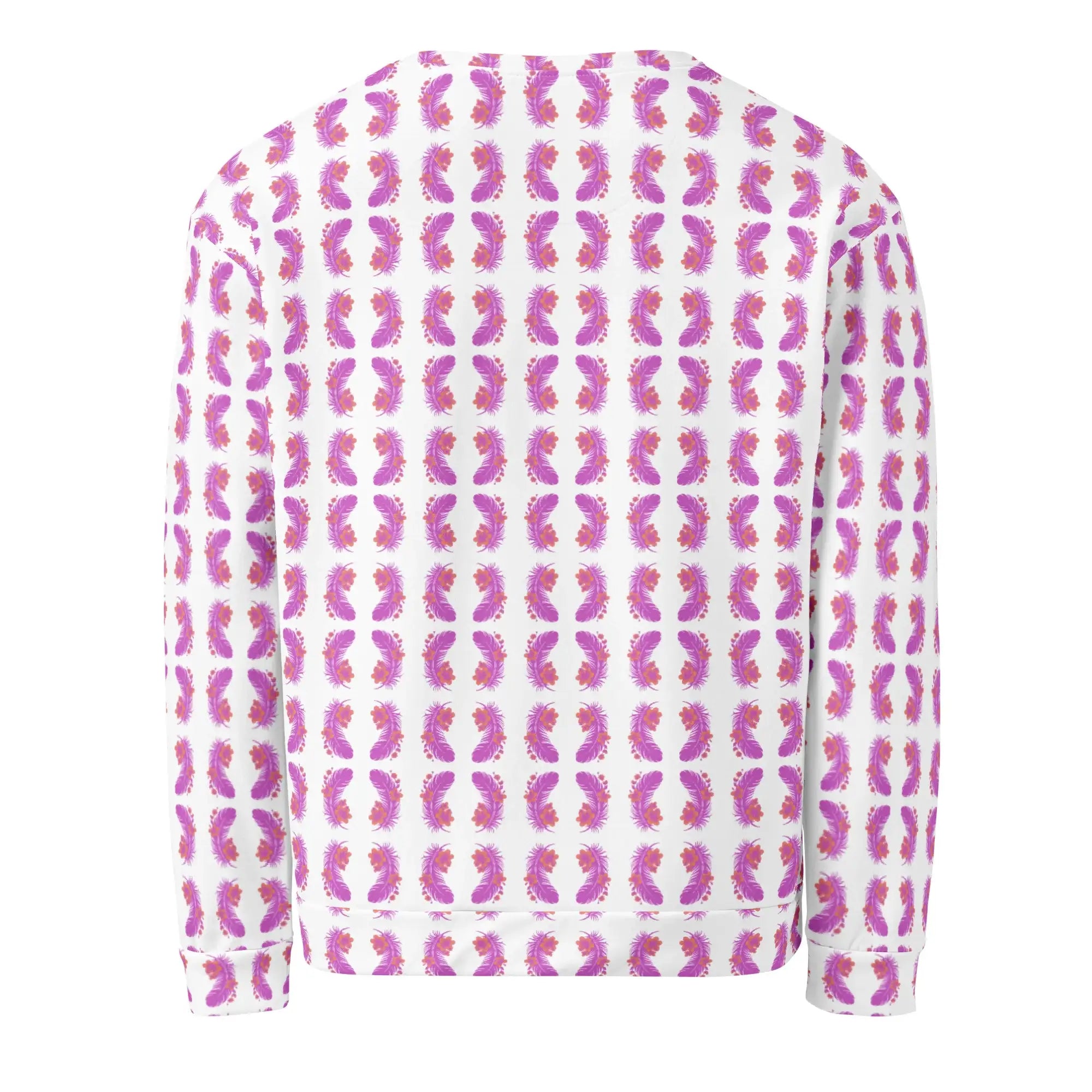 Pink Feather | Eco-Friendly | Premium Pattern Sweatshirt | TeeandTurtle | Sustainable