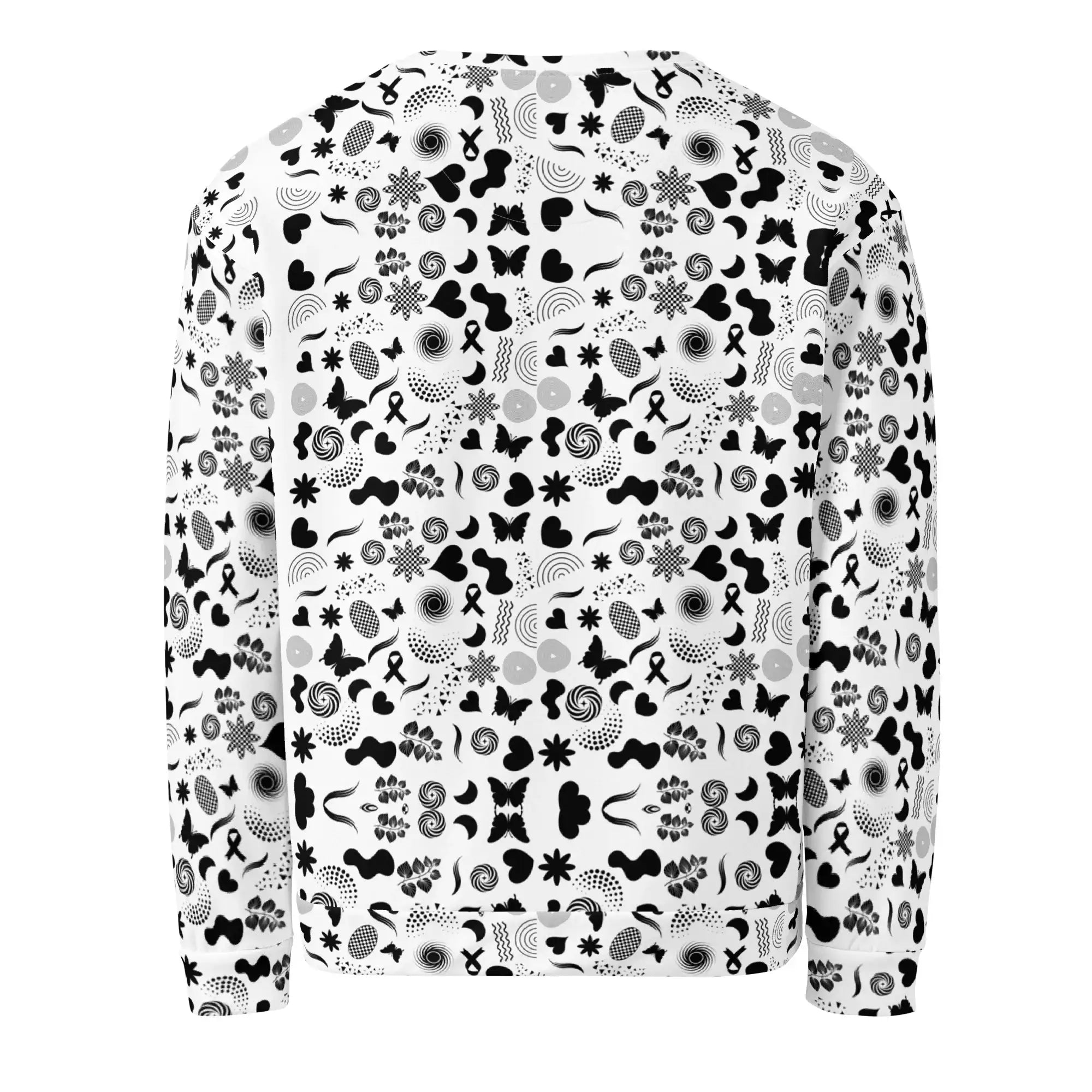 Black Garden | Eco-Friendly | Premium Pattern Sweatshirt | TeeandTurtle | Sustainable