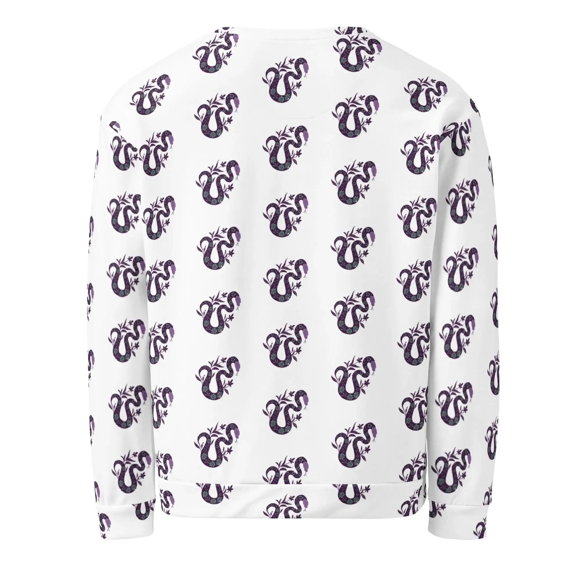 Snake Purple | Eco-Friendly | Premium Pattern Sweatshirt | TeeandTurtle | Sustainable