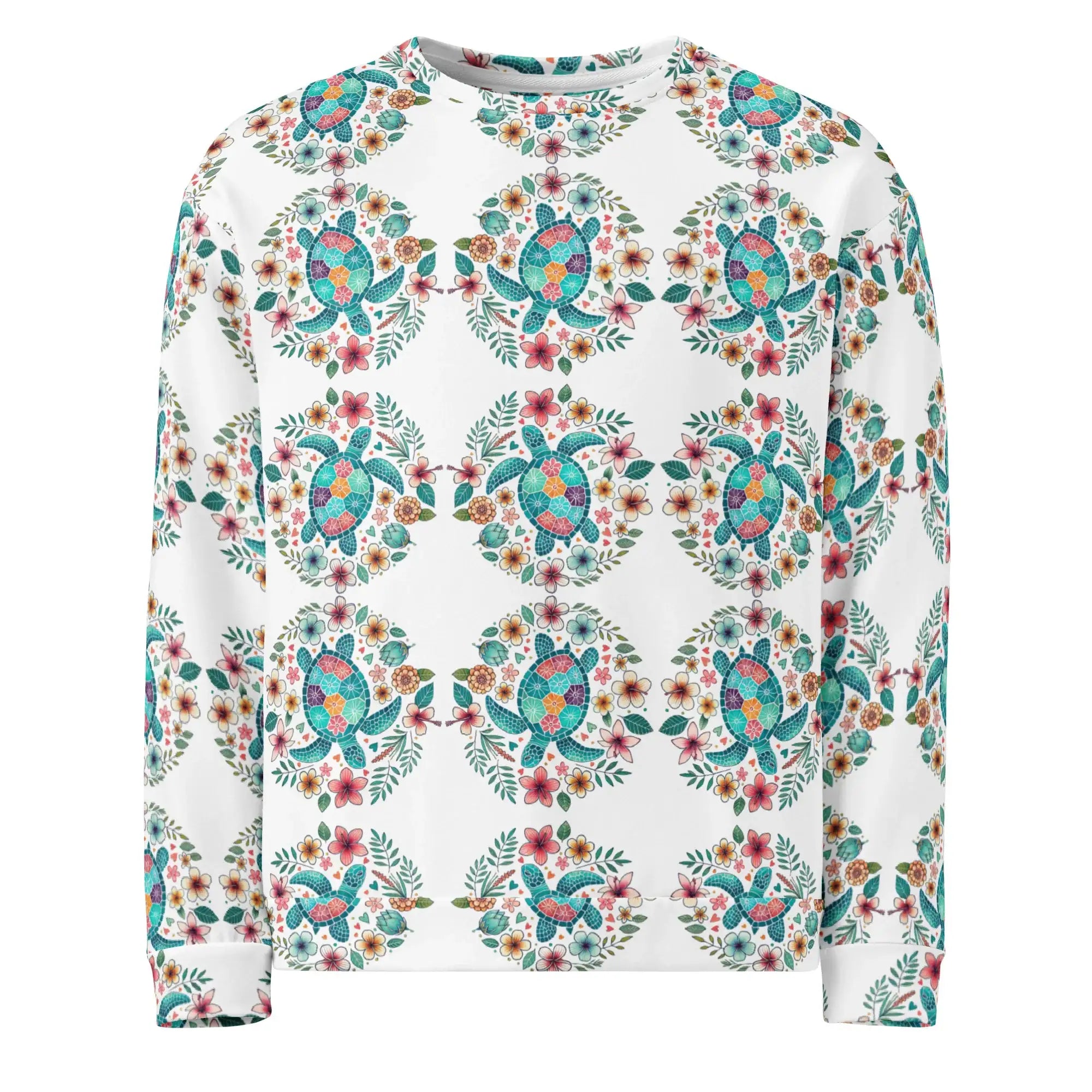 Sea Turtle | Eco-Friendly | Premium Pattern Sweatshirt | TeeandTurtle | Sustainable