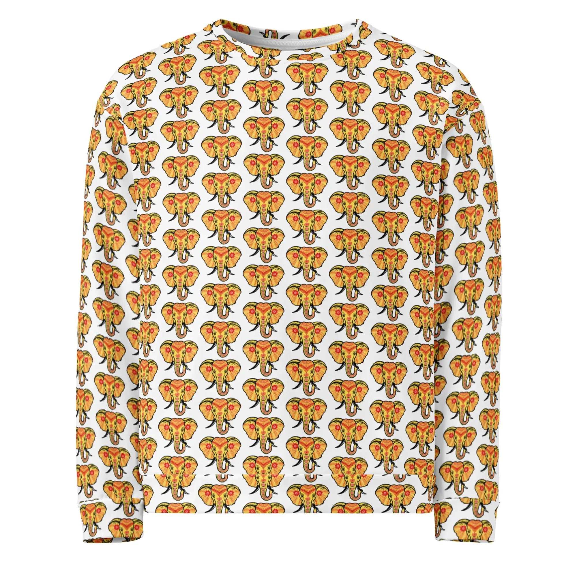 Elephant | Eco-Friendly | Premium Pattern Sweatshirt | TeeandTurtle | Sustainable