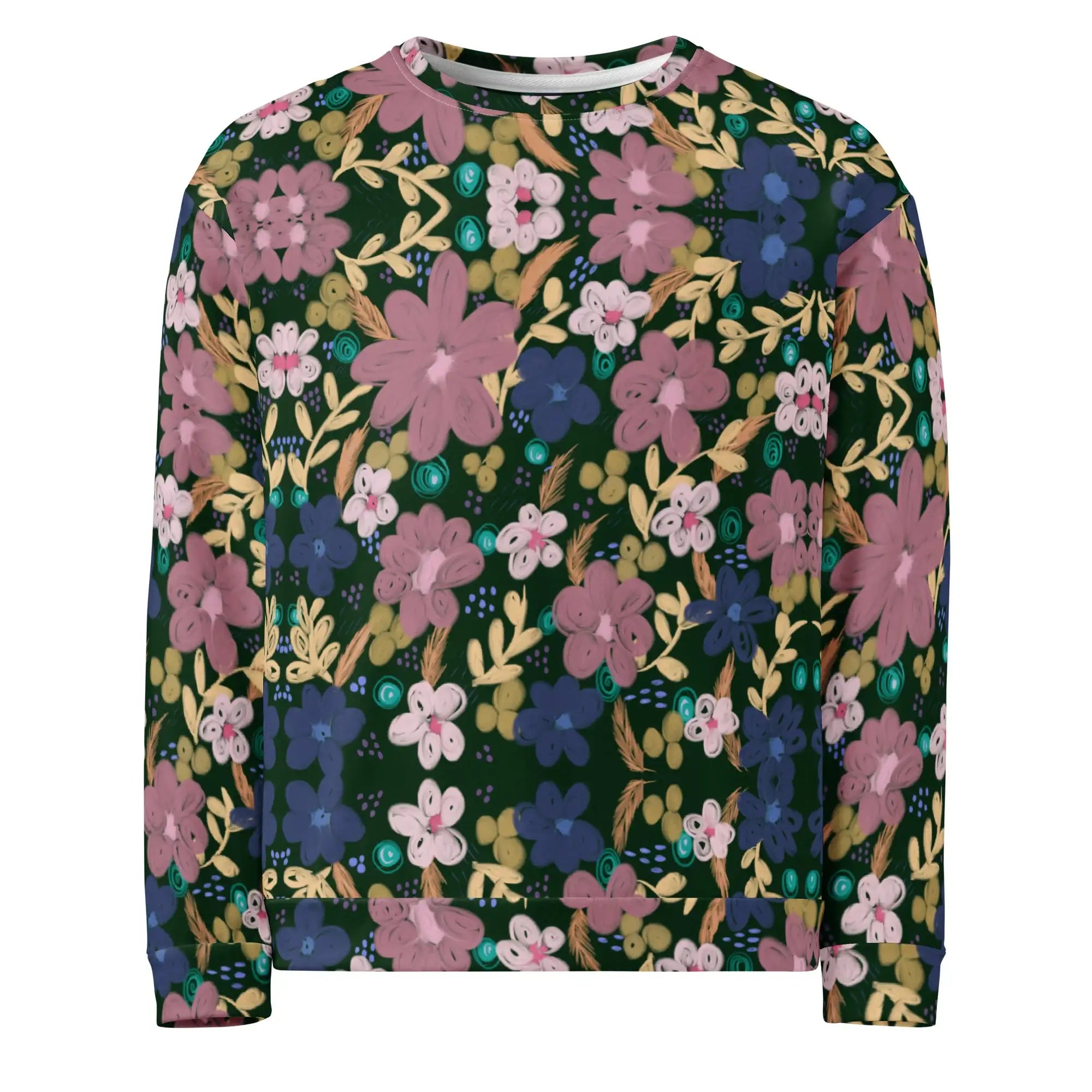 Green Goddess | Eco-Friendly | Premium Pattern Sweatshirt | TeeandTurtle | Sustainable