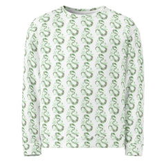Snake Light Green | Eco-Friendly | Premium Pattern Sweatshirt | TeeandTurtle | Sustainable