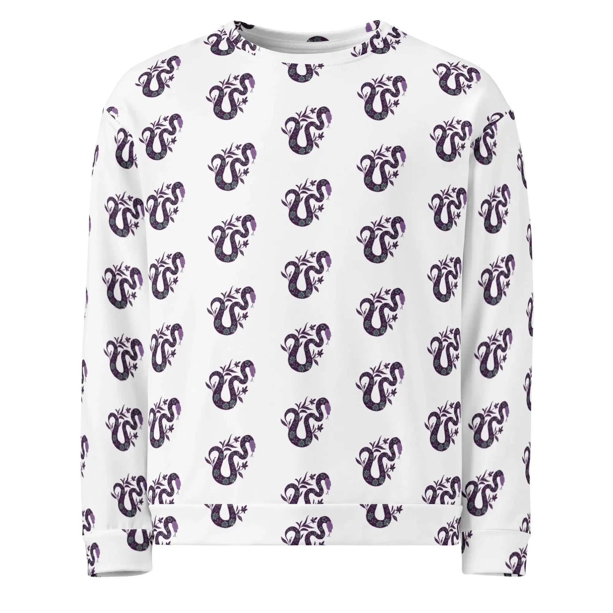 Snake Purple | Eco-Friendly | Premium Pattern Sweatshirt | TeeandTurtle | Sustainable