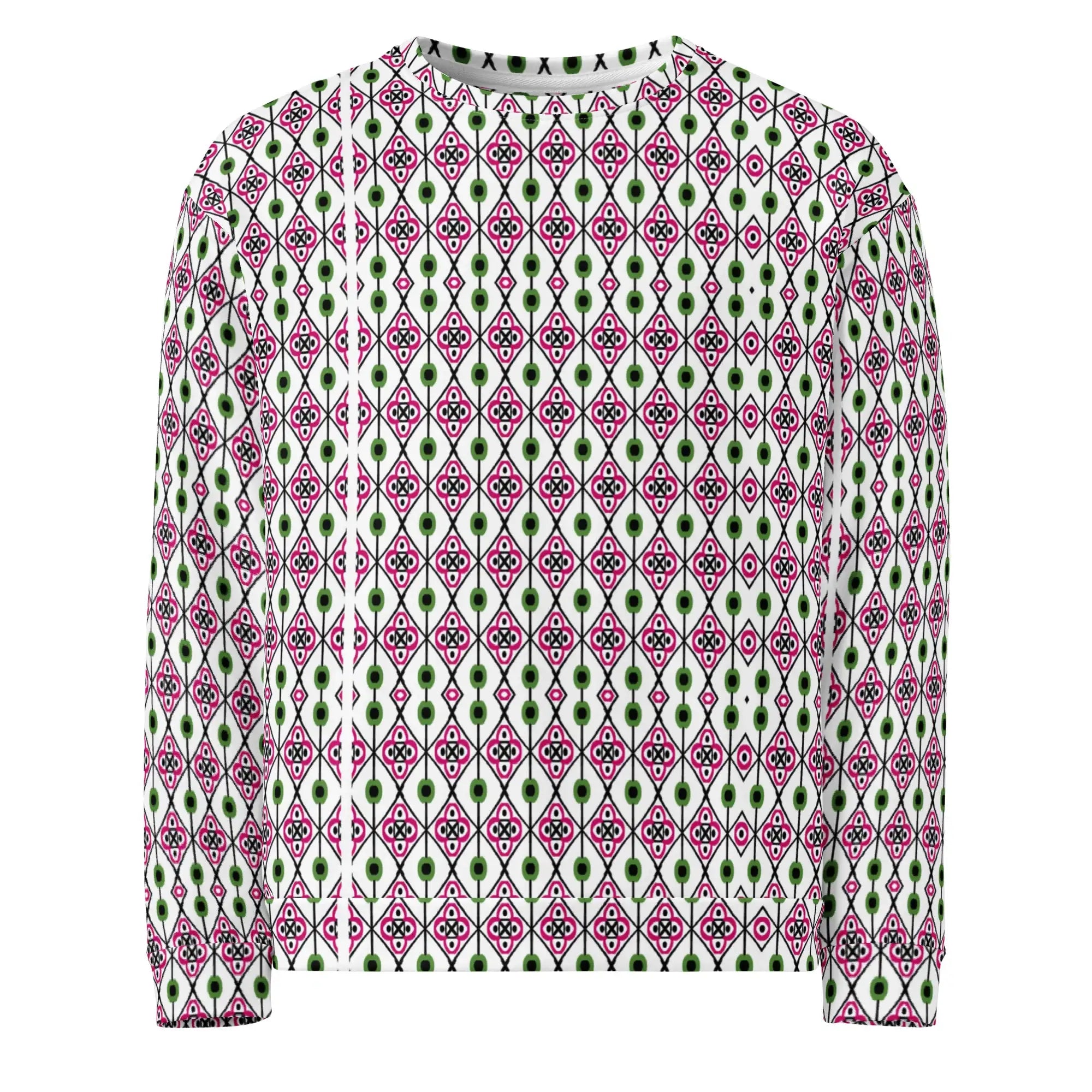 Green Diamonds | Eco-Friendly | Premium Pattern Sweatshirt | TeeandTurtle | Sustainable