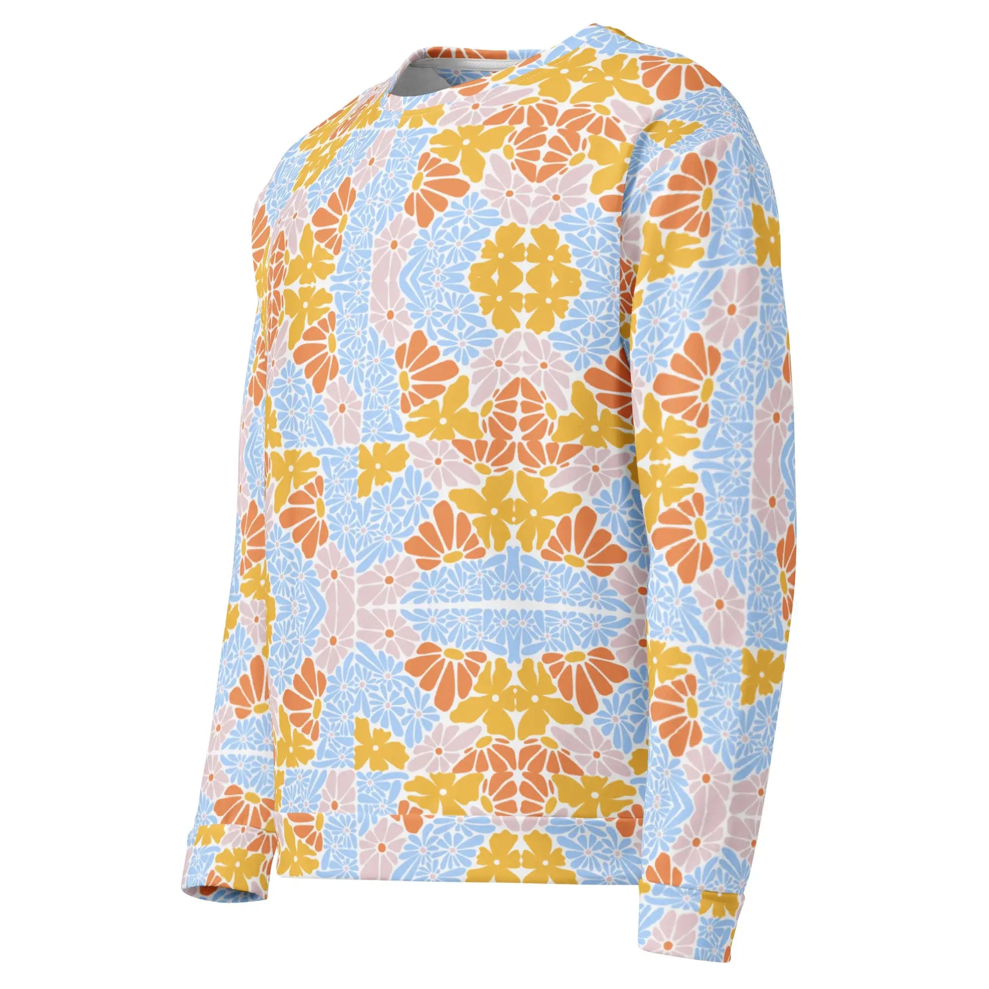 Florosent Bright Flowers | Eco-Friendly | Premium Pattern Sweatshirt | TeeandTurtle | Sustainable
