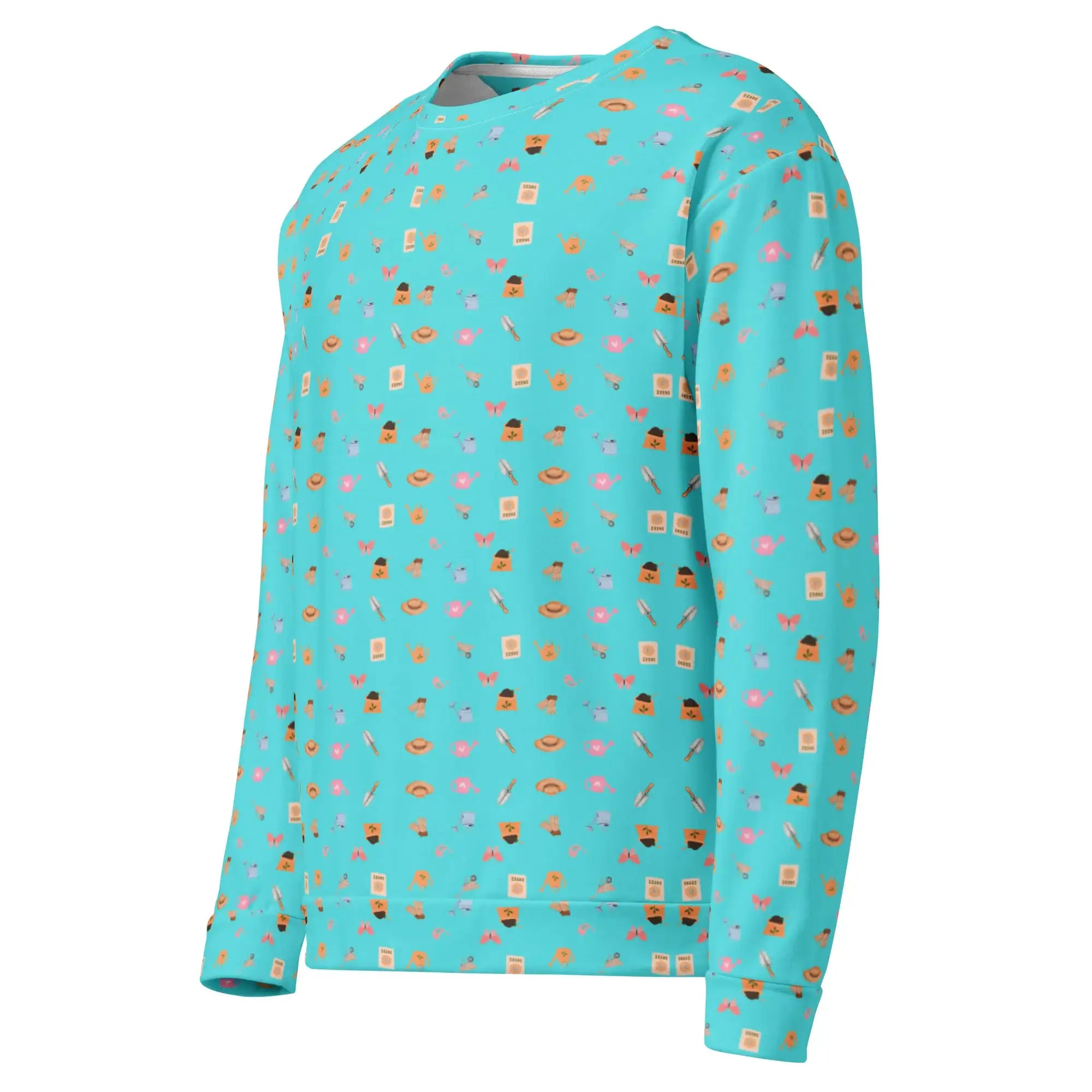 Blue Garden Tools | Eco-Friendly | Premium Pattern Sweatshirt | TeeandTurtle | Sustainable