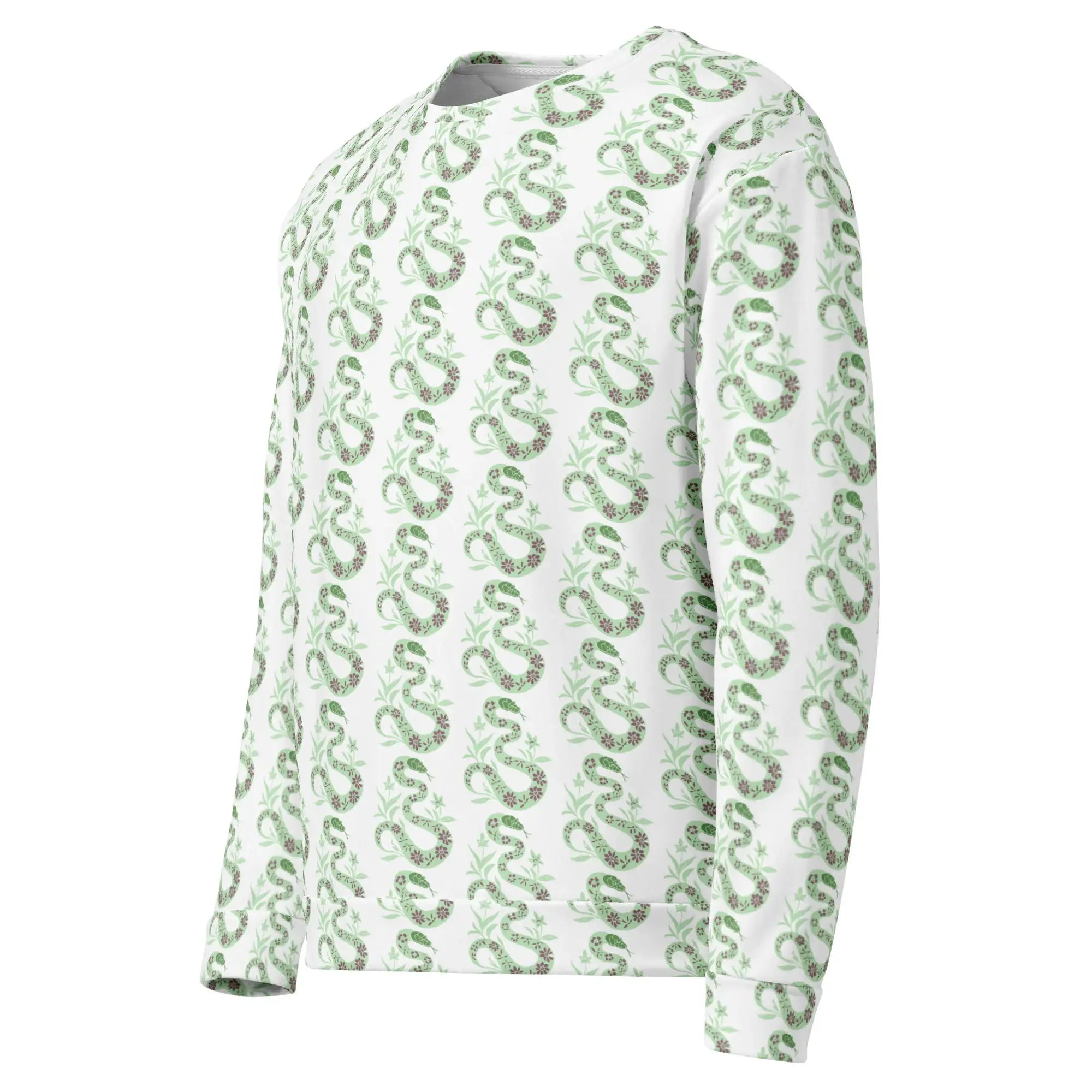 Snake Light Green | Eco-Friendly | Premium Pattern Sweatshirt | TeeandTurtle | Sustainable