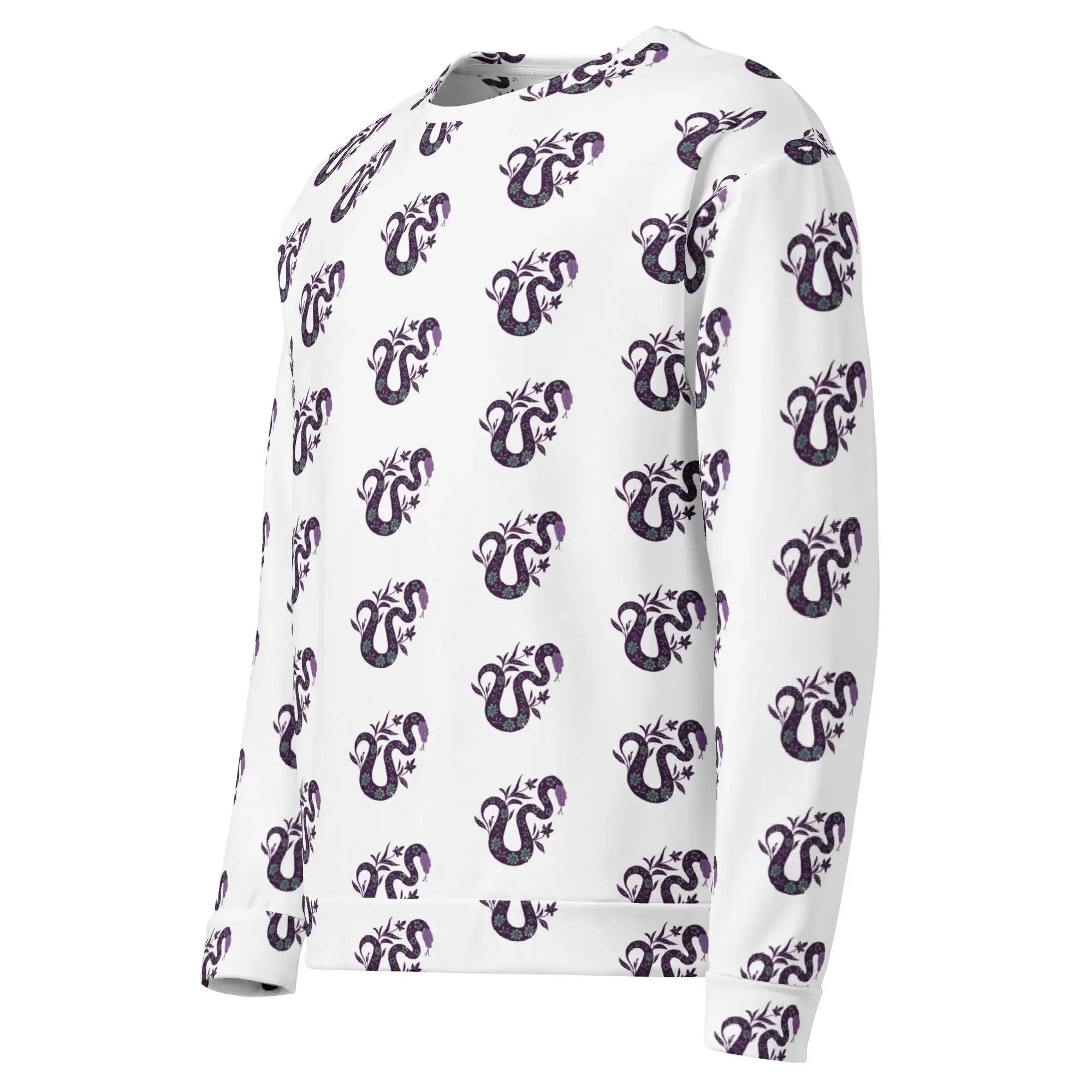 Snake Purple | Eco-Friendly | Premium Pattern Sweatshirt | TeeandTurtle | Sustainable