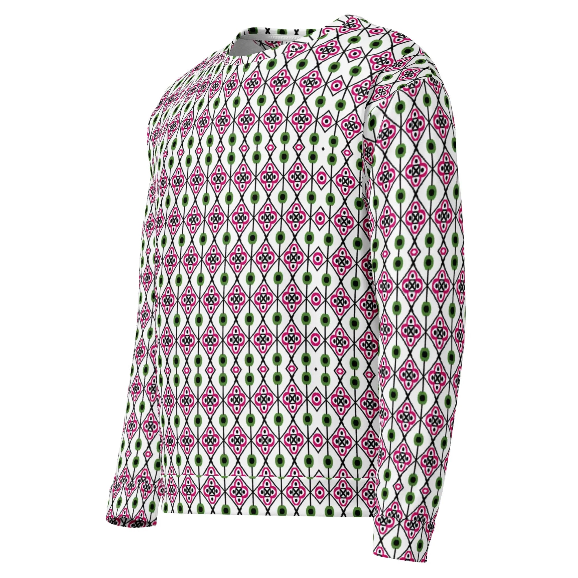 Green Diamonds | Eco-Friendly | Premium Pattern Sweatshirt | TeeandTurtle | Sustainable