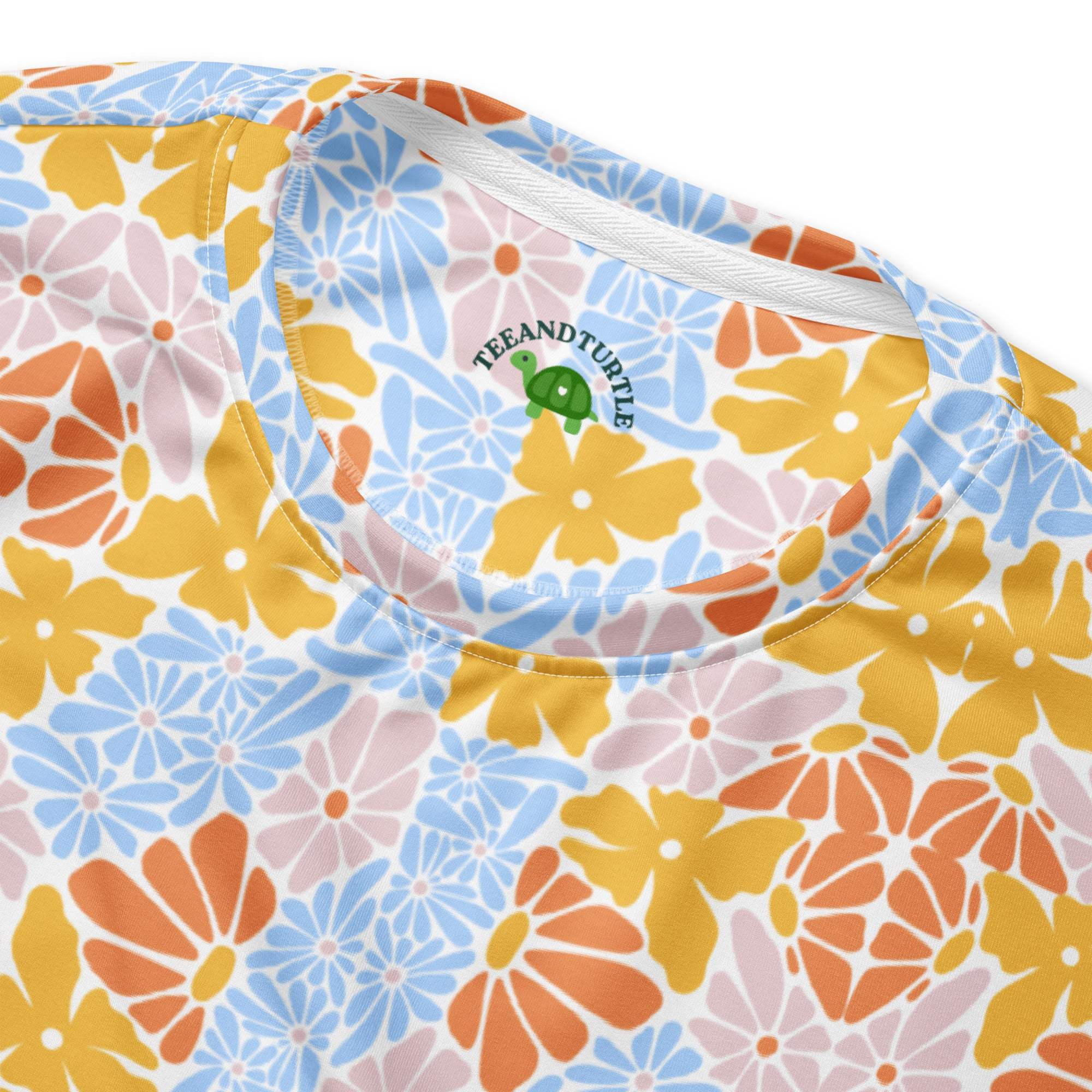 Florosent Bright Flowers | Eco-Friendly | Premium Pattern Sweatshirt | TeeandTurtle | Sustainable