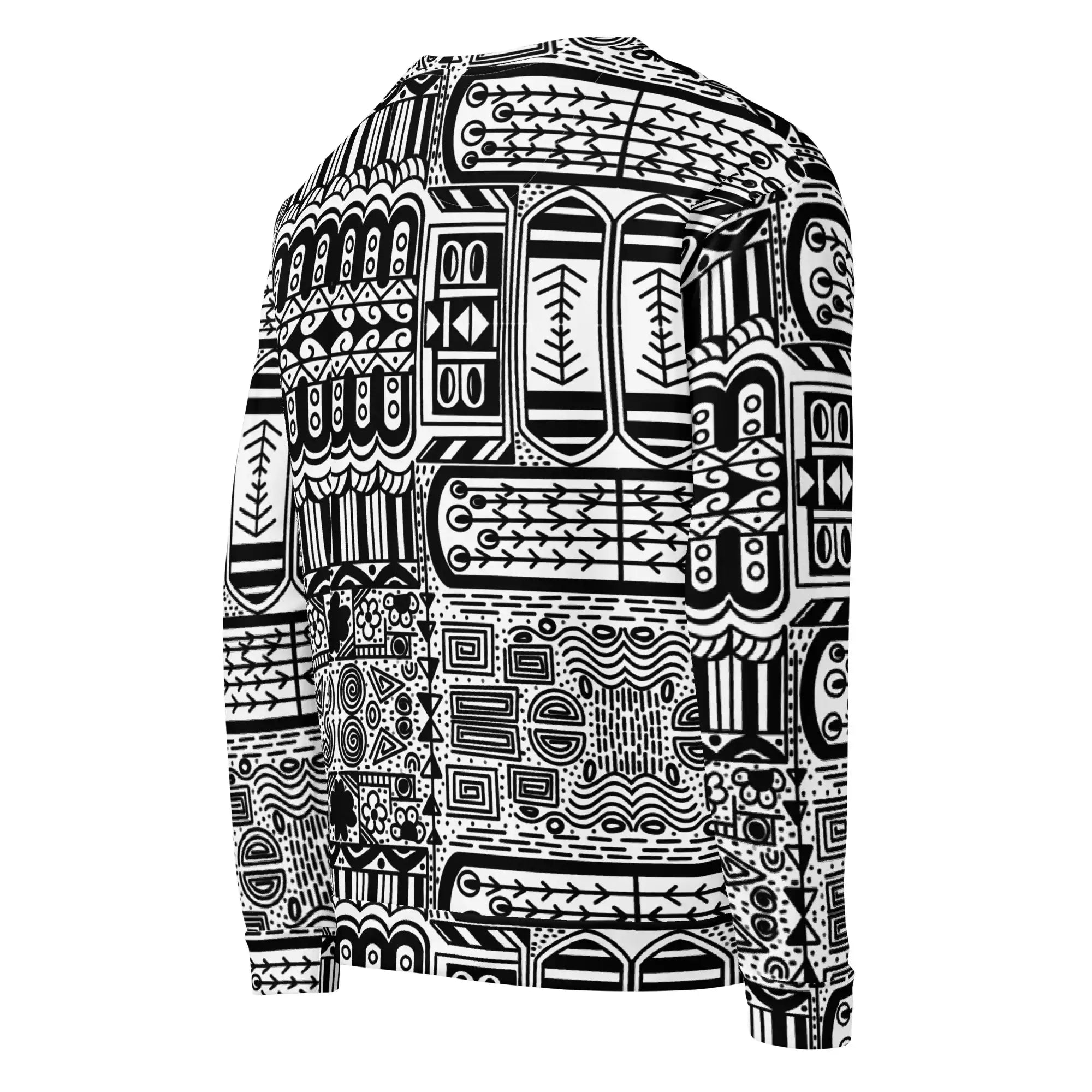 Black Aztek | Eco-Friendly | Premium Pattern Sweatshirt | TeeandTurtle | Sustainable