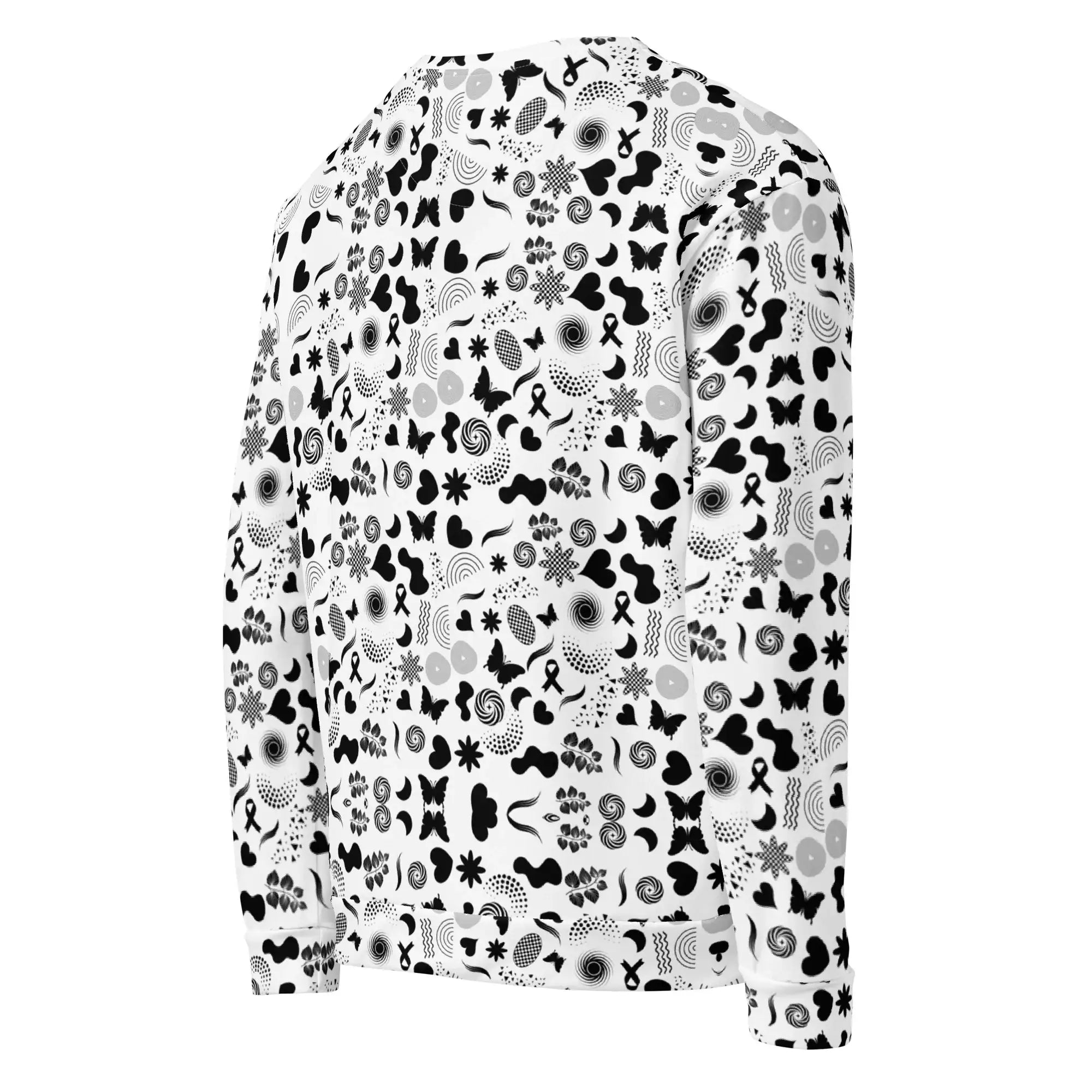 Black Garden | Eco-Friendly | Premium Pattern Sweatshirt | TeeandTurtle | Sustainable