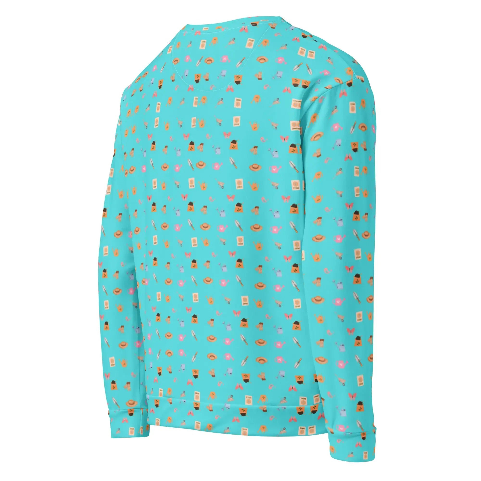Blue Garden Tools | Eco-Friendly | Premium Pattern Sweatshirt | TeeandTurtle | Sustainable