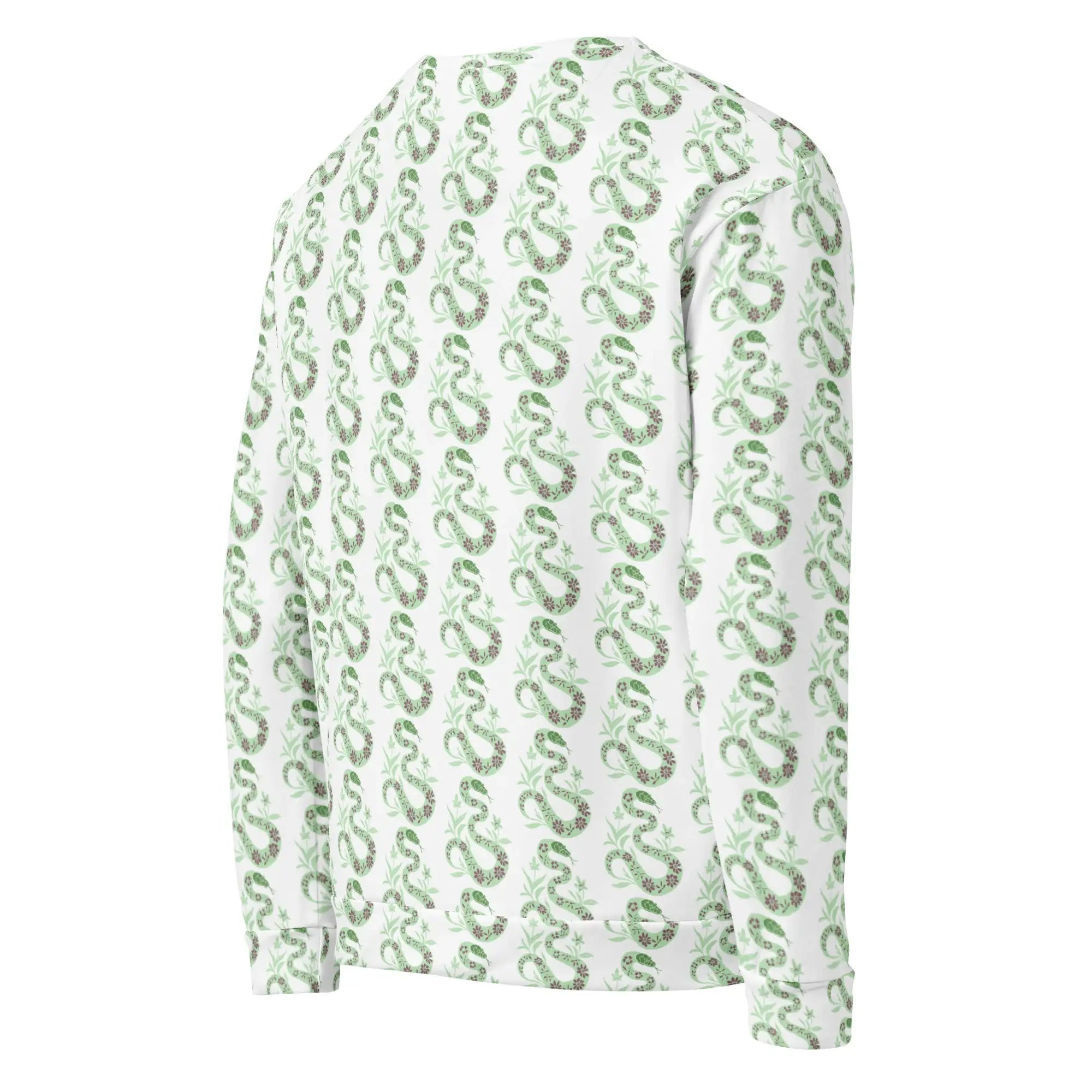 Snake Light Green | Eco-Friendly | Premium Pattern Sweatshirt | TeeandTurtle | Sustainable