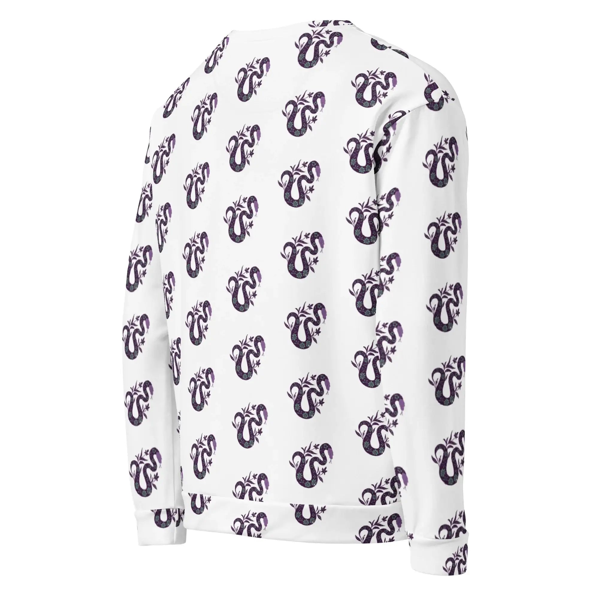 Snake Purple | Eco-Friendly | Premium Pattern Sweatshirt | TeeandTurtle | Sustainable
