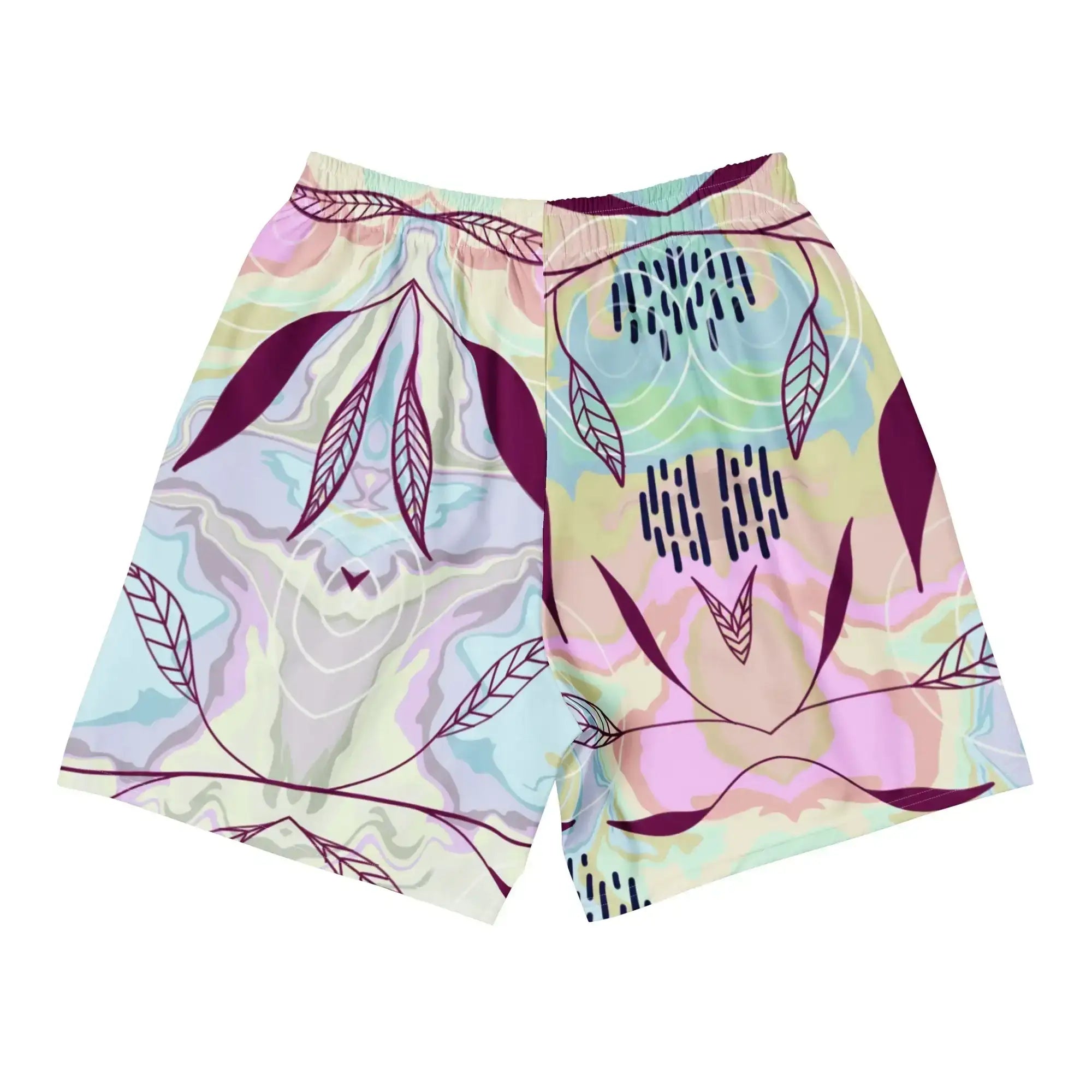Marble Leaves | Eco-Friendly | Athletic Shorts | TeeandTurtle | Sustainable