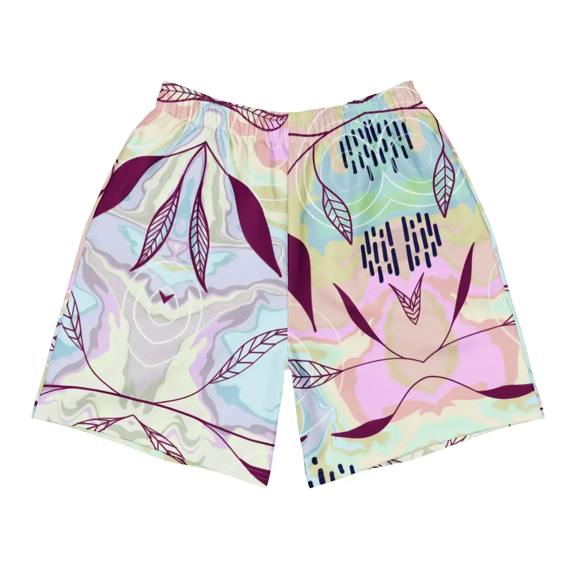 Marble Leaves | Eco-Friendly | Athletic Shorts | TeeandTurtle | Sustainable