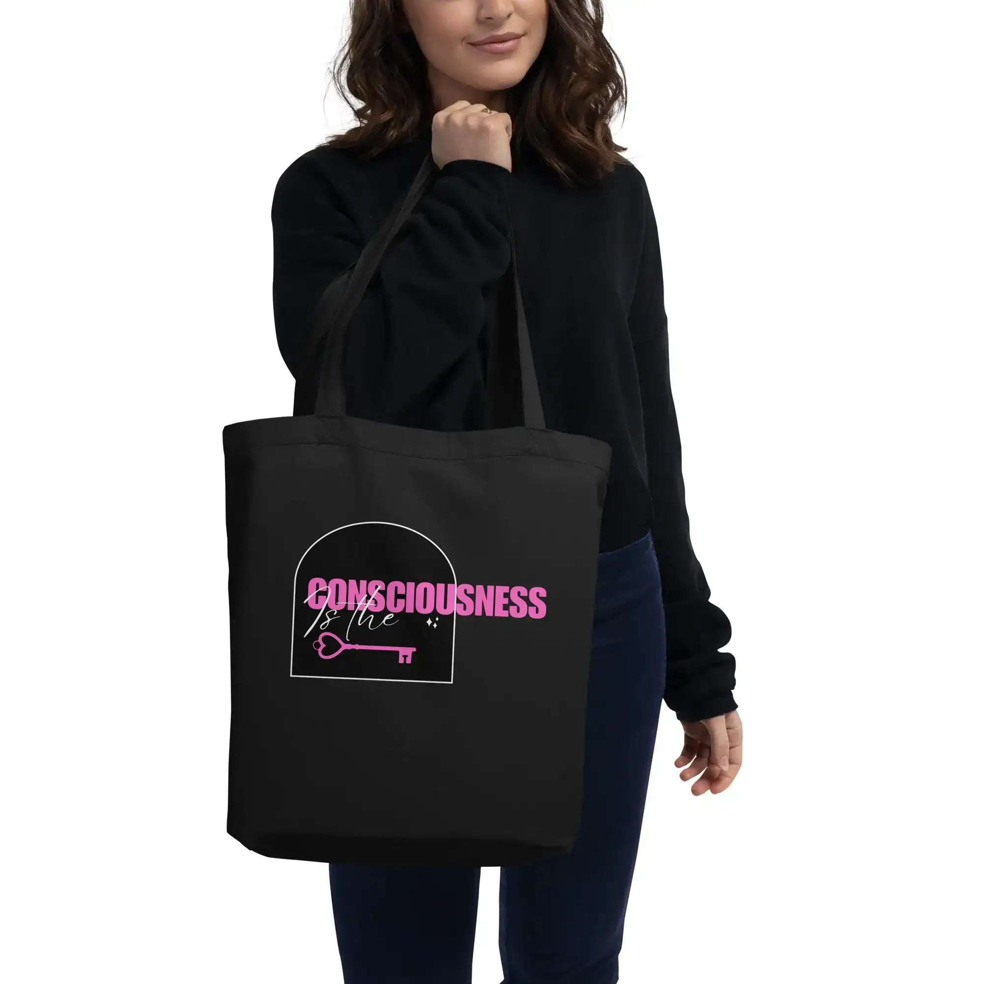 Consciousness Is The Key | Eco-Friendly | Cotton Tote Bag | TeeandTurtle | Sustainable