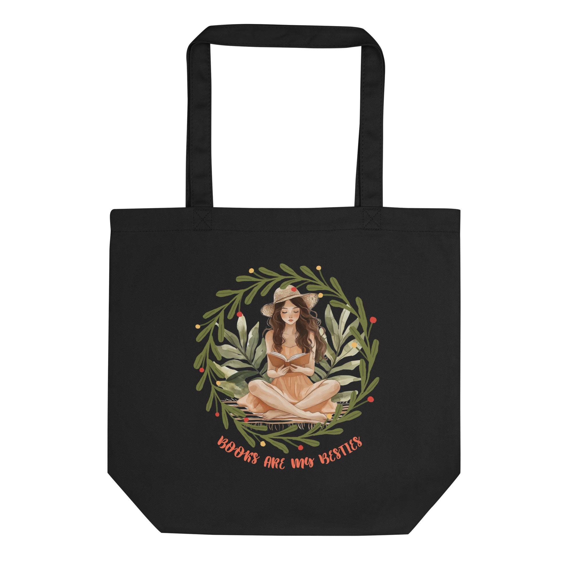 Books Are My Besties | Eco-Friendly | Cotton Tote Bag | TeeandTurtle | Sustainable