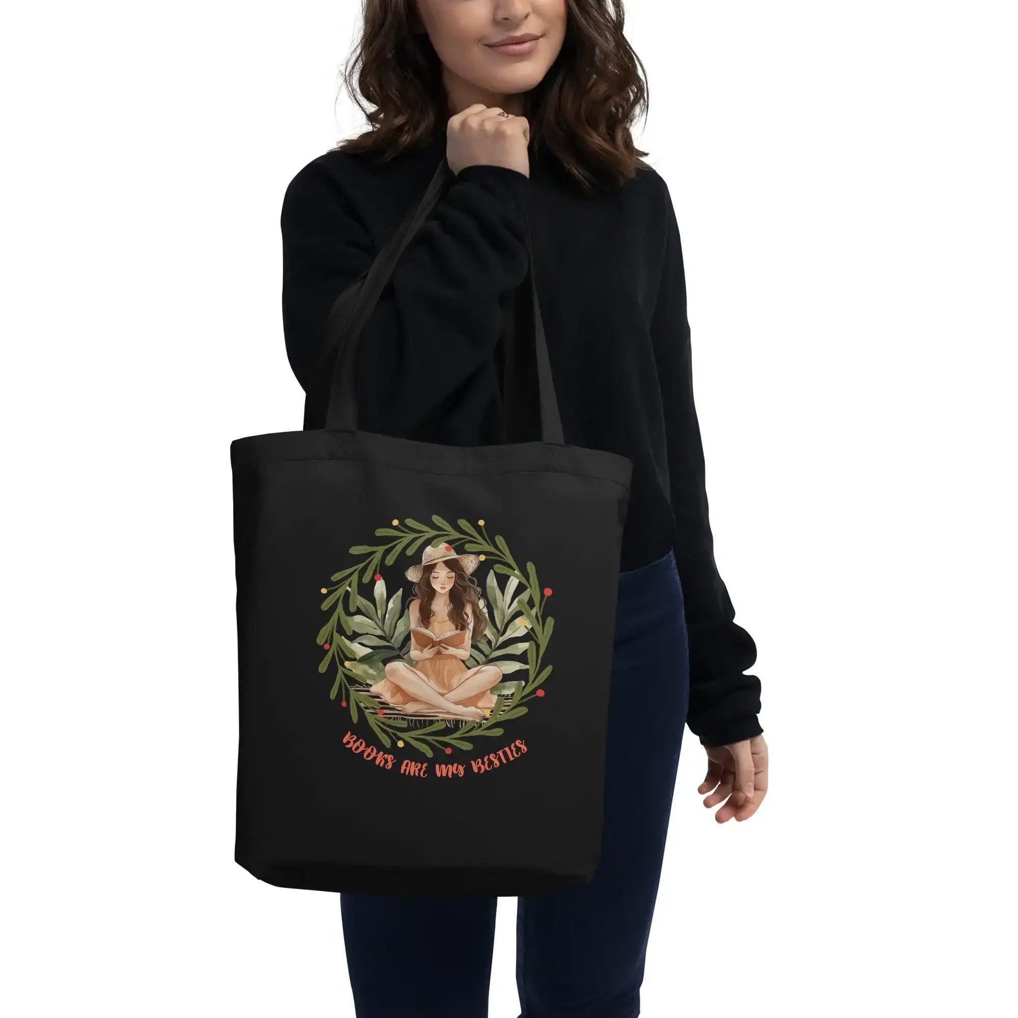 Books Are My Besties | Eco-Friendly | Cotton Tote Bag | TeeandTurtle | Sustainable