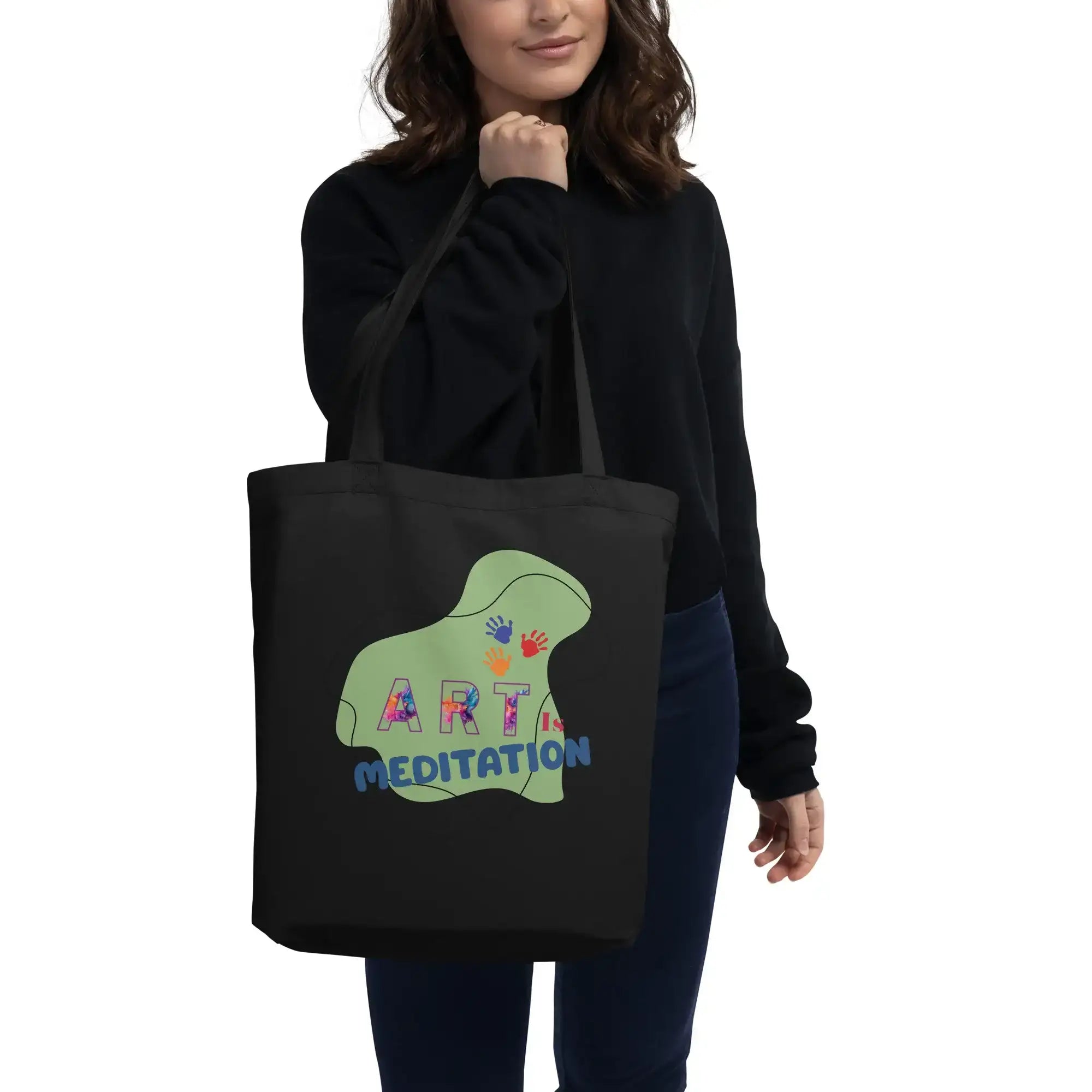Art Is Meditation | Eco-Friendly | Cotton Tote Bag | TeeandTurtle | Sustainable