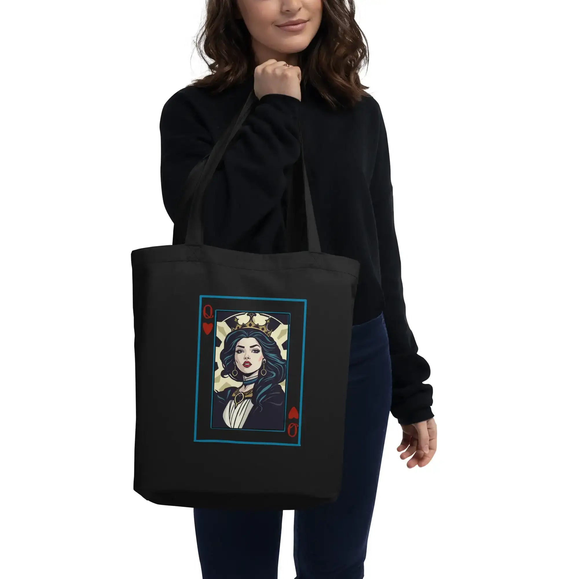 Queen Of Cards | Eco-Friendly | Cotton Tote Bag | TeeandTurtle | Sustainable