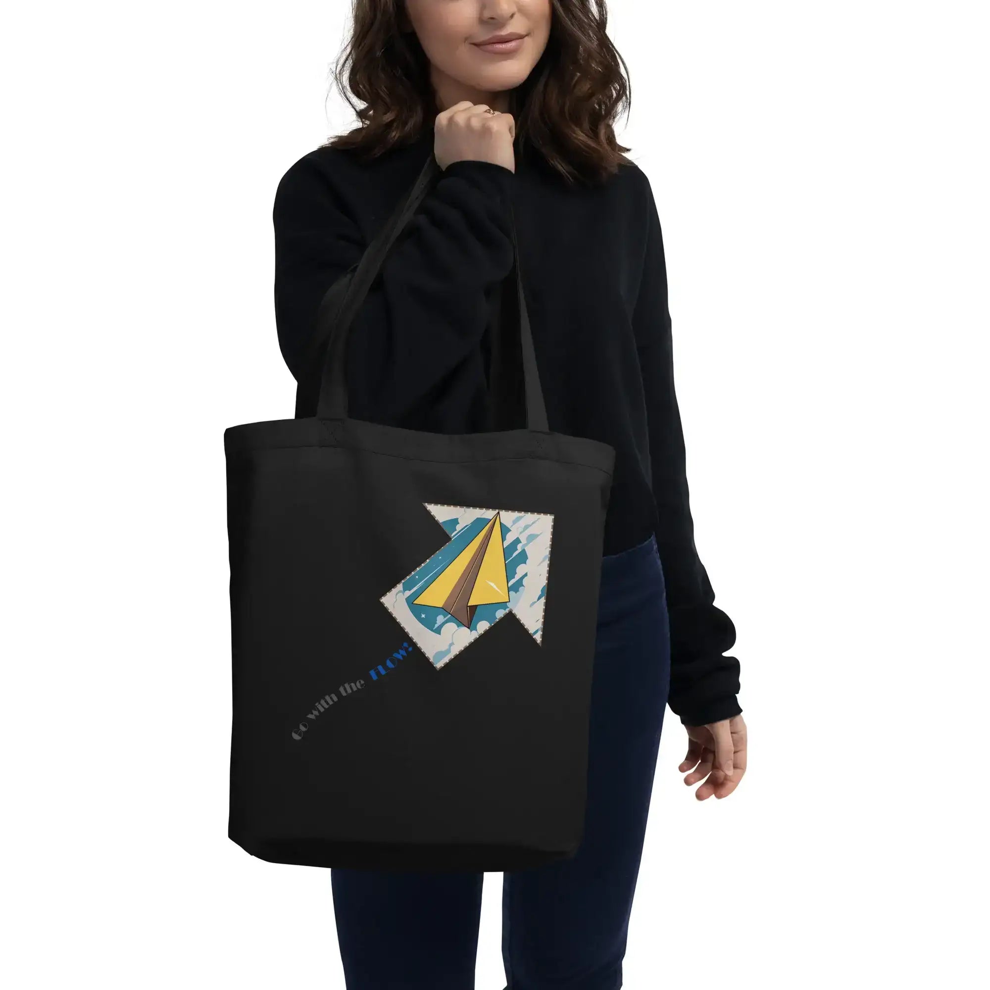 Go With The Flow | Eco-Friendly | Cotton Tote Bag | TeeandTurtle | Sustainable