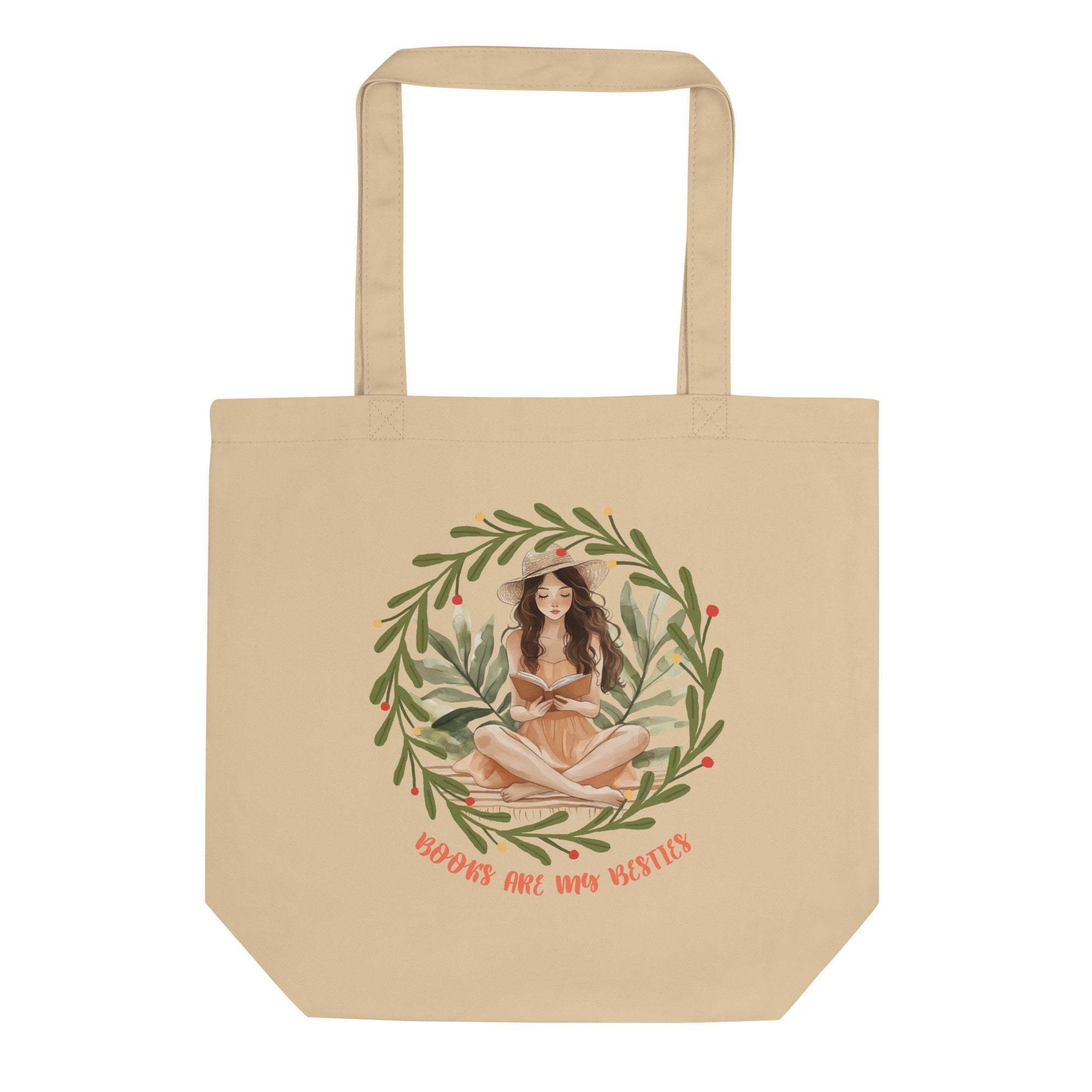 Books Are My Besties | Eco-Friendly | Cotton Tote Bag | TeeandTurtle | Sustainable